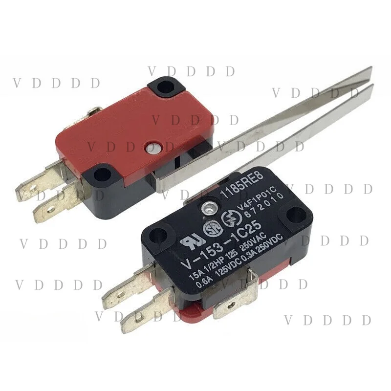 G... 5pcs V-156-1C25 for  Long Hinge Roller Lever AC DC Micro Switch