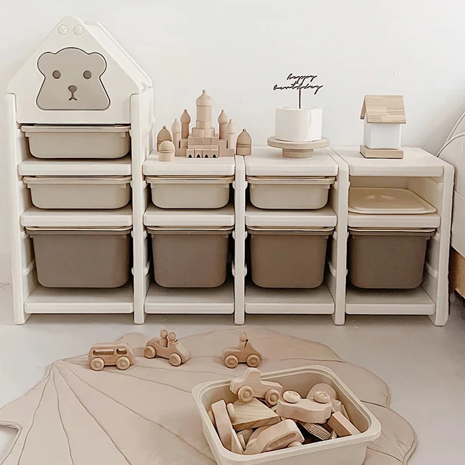 

Kid's Furniture Living Room Cabinets Bookshelf and Toy Storage Organizer Children Kindergarten Storage Cabinet