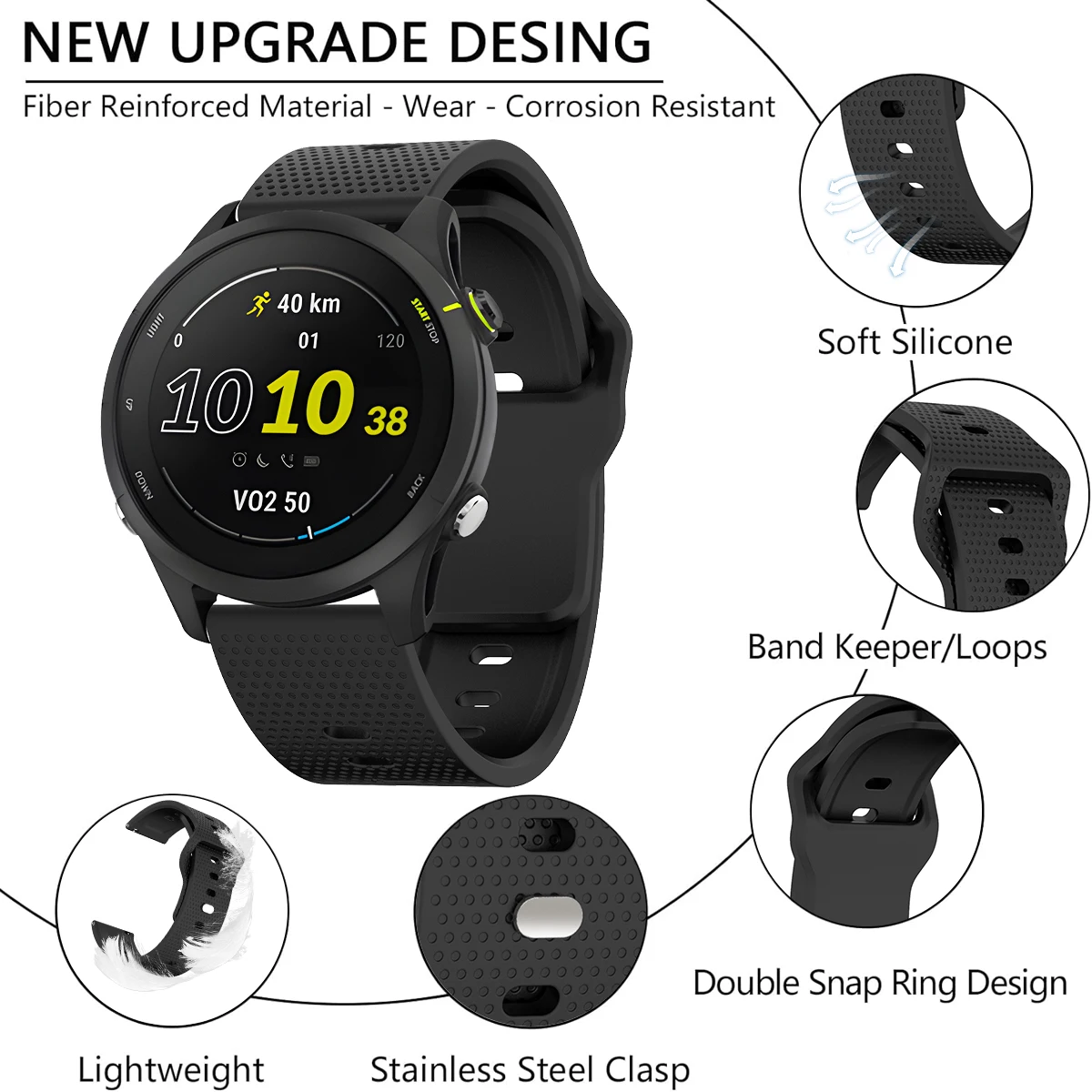 20mm 22mm Silicone Strap for Samsung Galaxy Watch 6Classic 43mm 47mm 6 5 4 40mm 44mm Band Bracelet for Huawei Watch GT4 GT3 4Pro