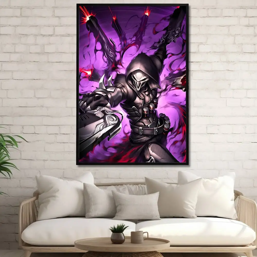 Hot Game O-Overwatch-S Club Bar Paper Vintage Poster Wall Art Painting Bedroom Study Stickers