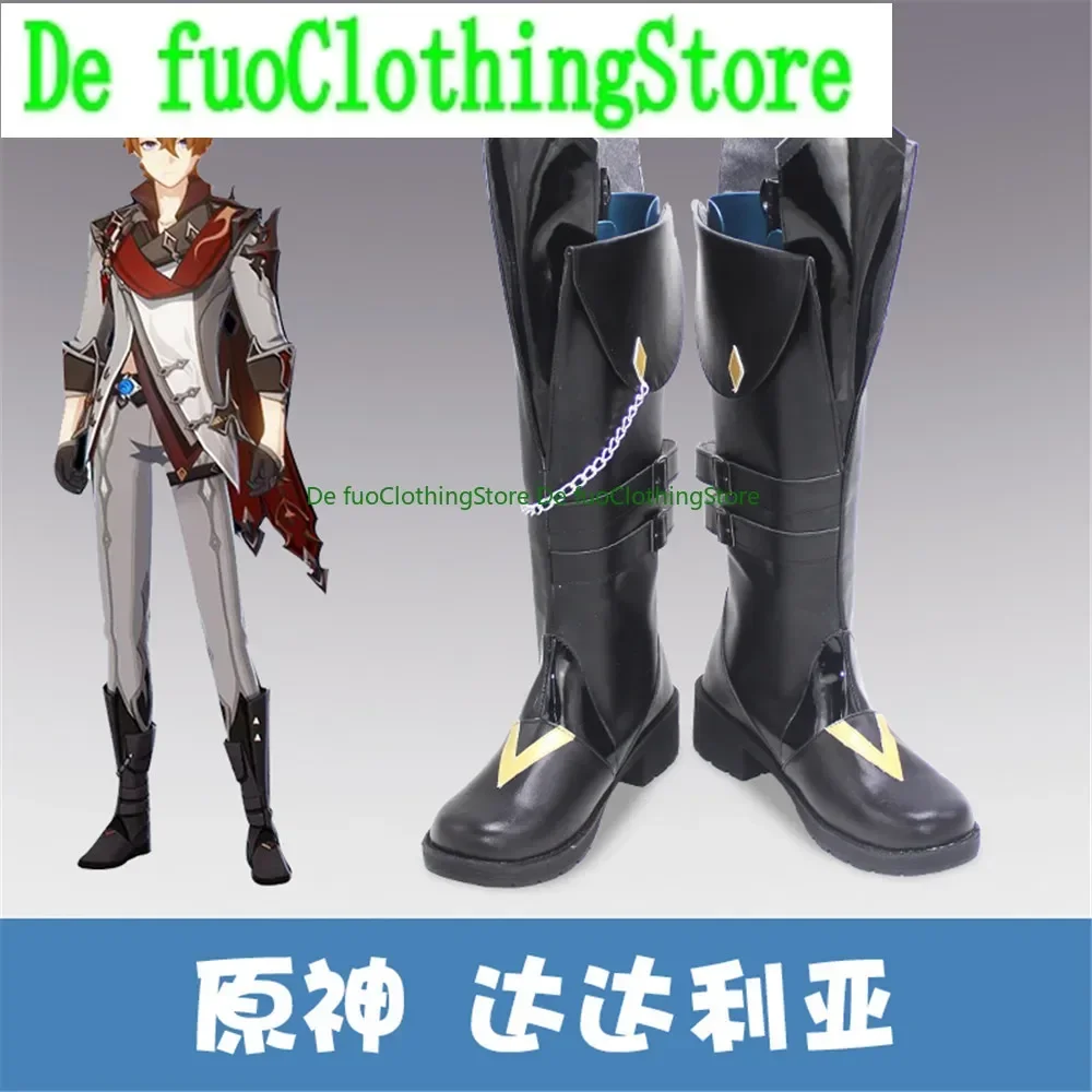 

Genshin Impact Tartaglla Cosplay Shoes Boots Game Anime Halloween DefuoClothing Shoes Store