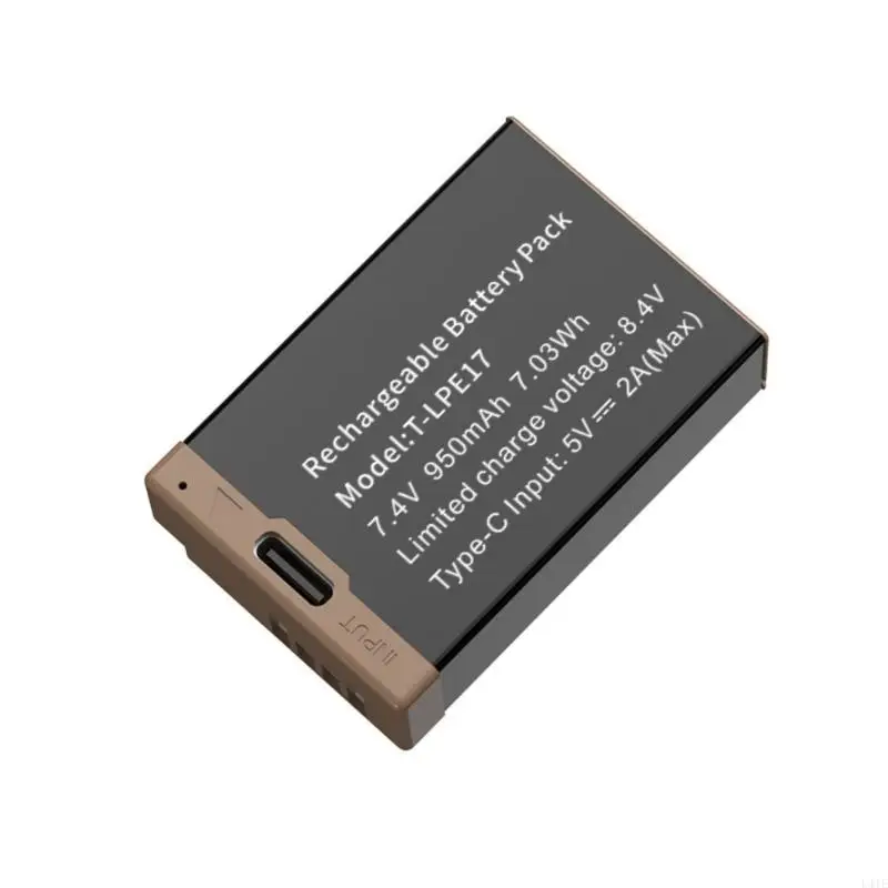 L41E 950MAH Аккумуляторная батарея камеры LPE17 с зарядным портом типа C для R10 760D Rovity Foomon Power Solution