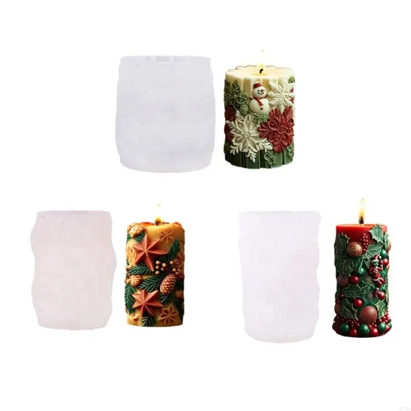 

97BA Christmas Silicone Mold Temperature Resistant Cylinder Mold
