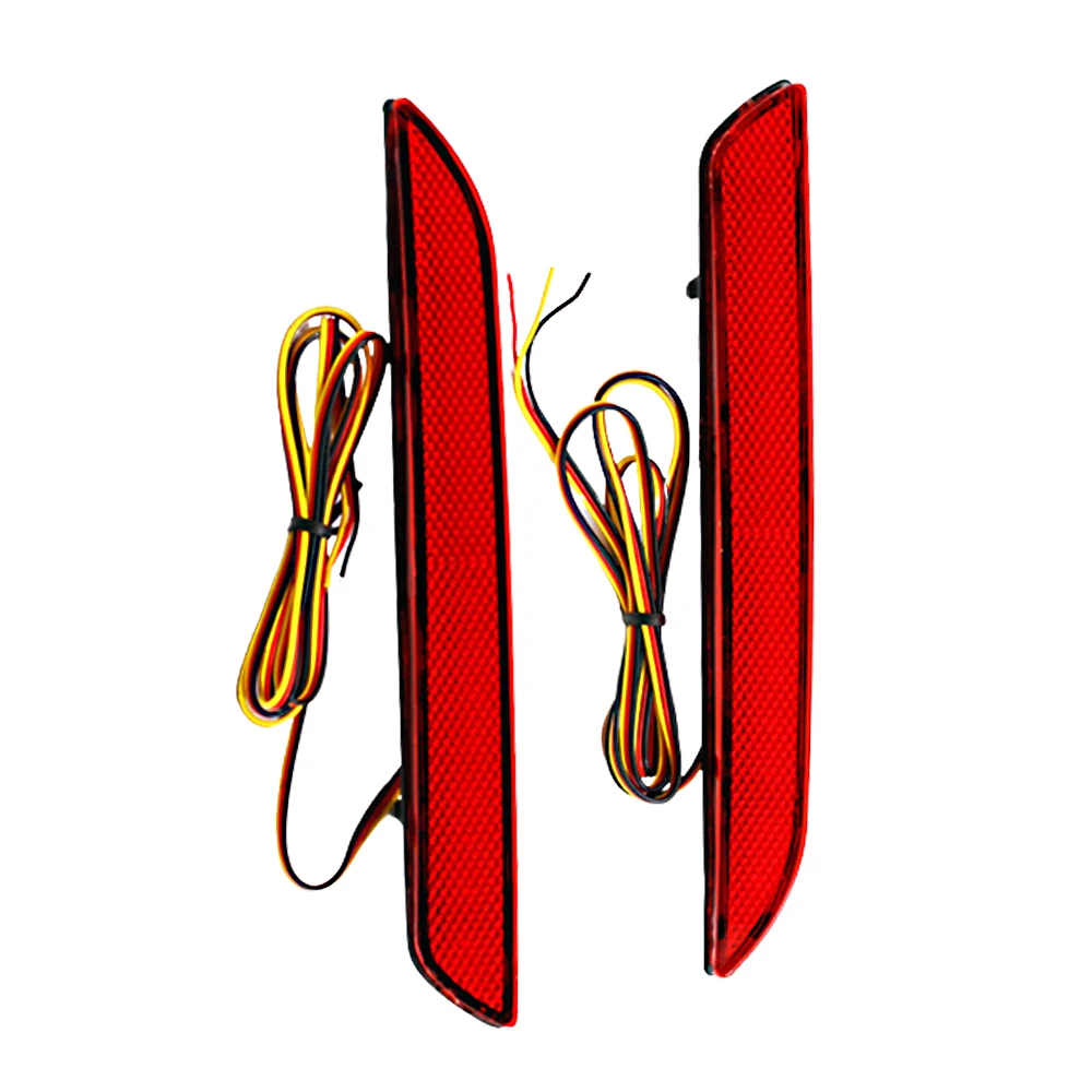 

2 шт. светодиодный отражатель заднего бампера, задний тормозной фонарь дальнего света для Honda JAZZ 2010 2011 2012 2013, автомобильные аксессуары