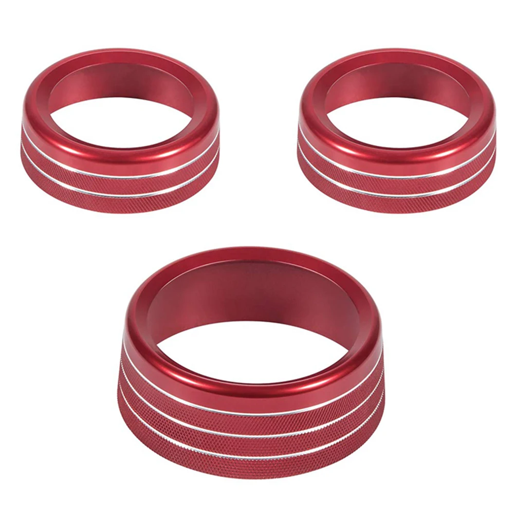

Aluminum Alloy Air Conditioning Button Cover Car Decorative Climate Control Ring Durable Smooth Sanding Excellent Gloss Knob