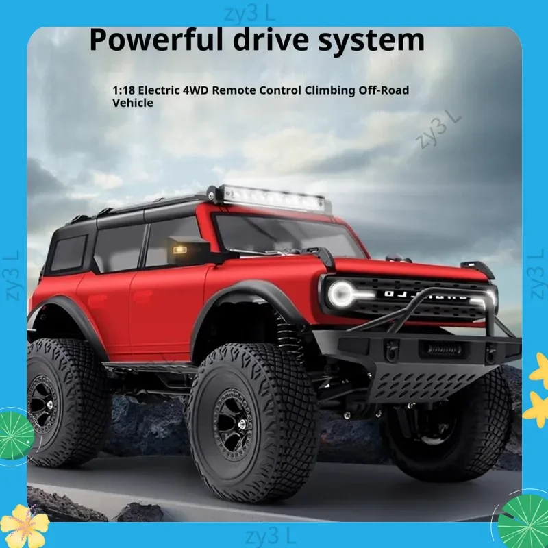 Carro elétrico RC à escala 1:18 WLTOYS - Brinquedo modelo de escalada com controle remoto de tração nas quatro rodas com escovas de carbono para crianças