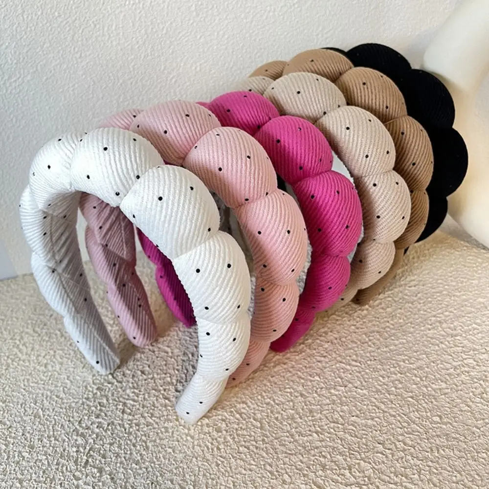 Twist Hair Hoop Sponge Headbands Solid Color Hair Accessories Braided Hairbands Headwear Diamond Makeup Headband Girls Ladies