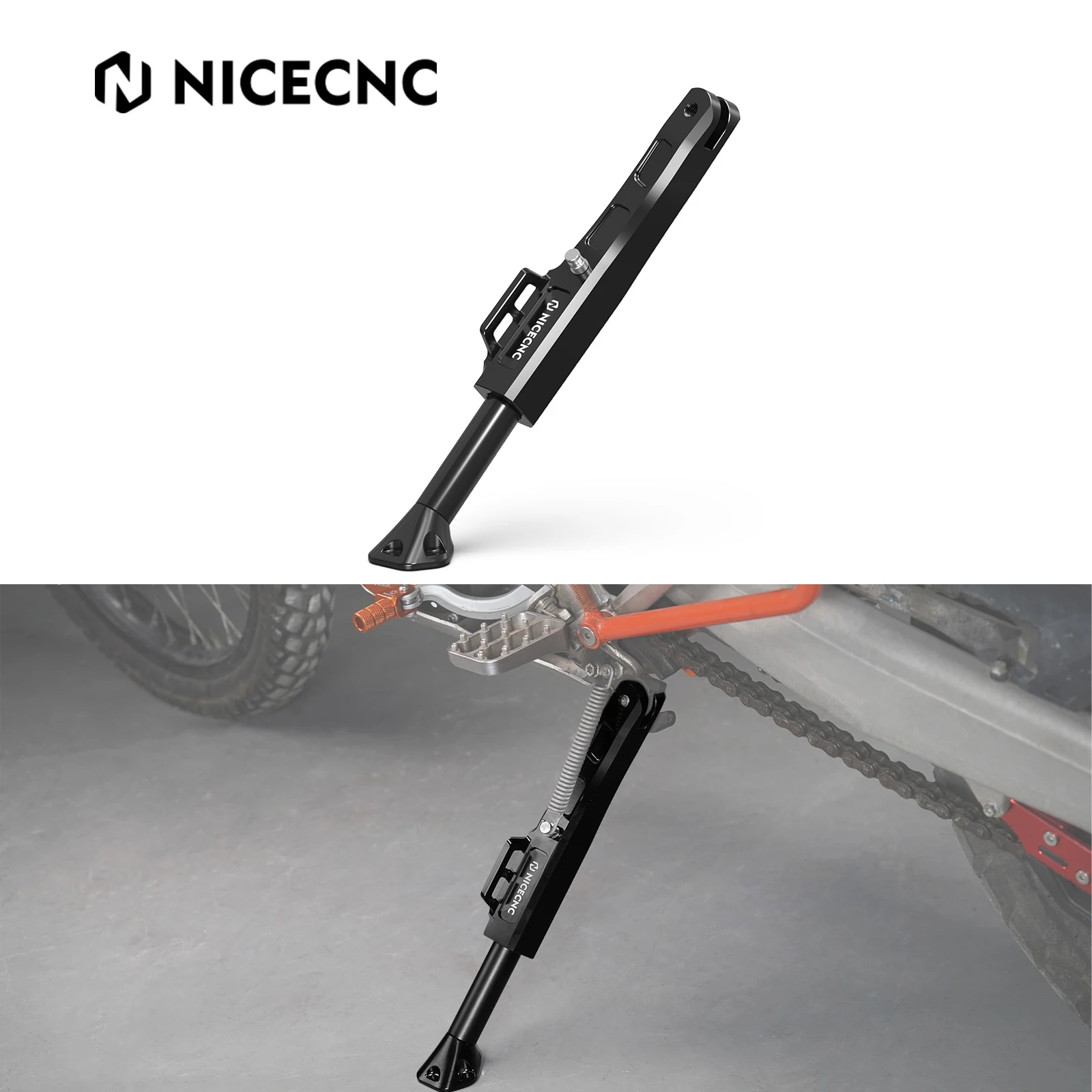 

NICECNC Adjustable Kickstand For KTM 690 Enduro/SMC/R 2008-2024 Husqvarna 701 Enduro/SM 2016-2024 Husqvarna 701 Enduro/SM 16-24