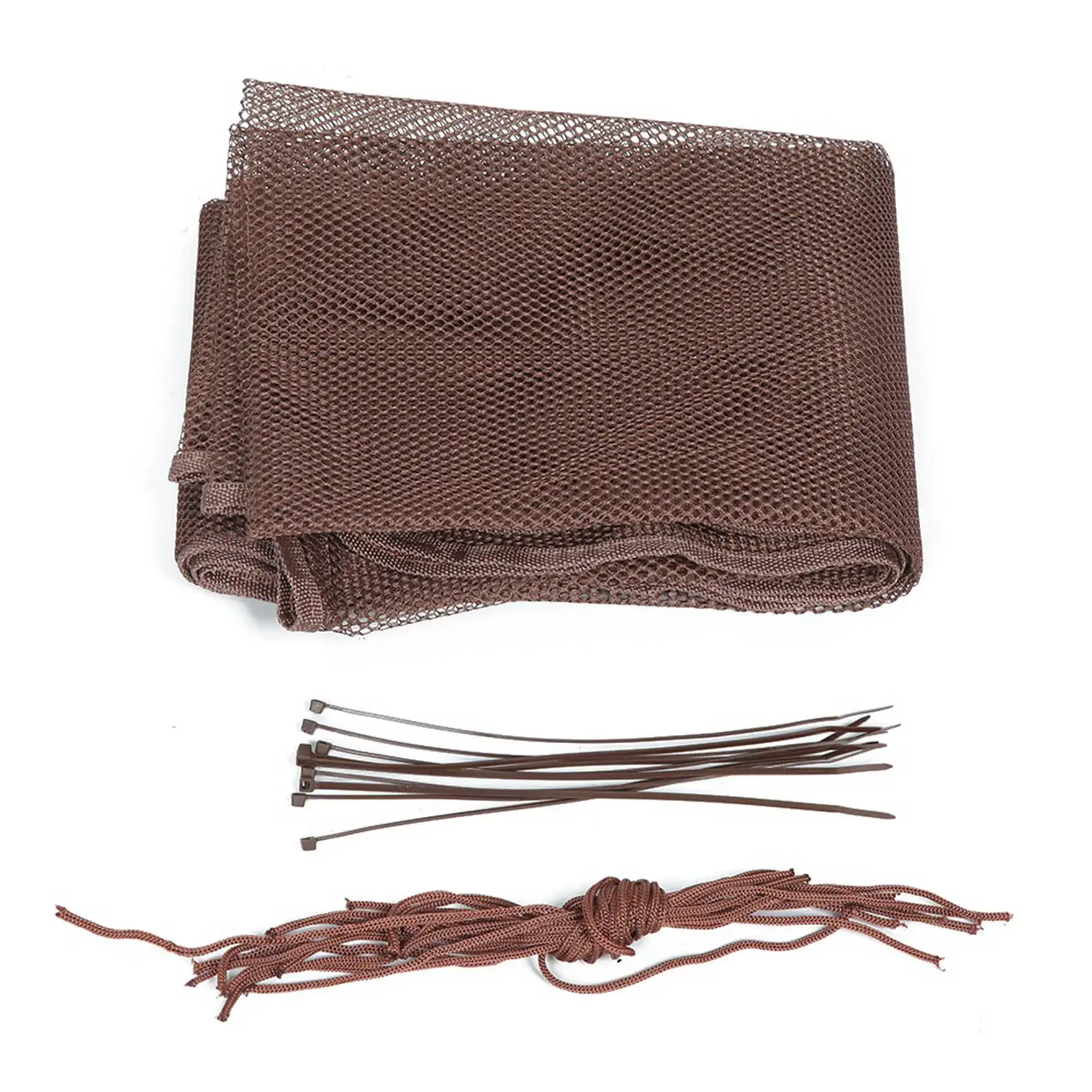 AS96-3X Red de seguridad para escaleras para niños, riel de protección para balcón, valla para escaleras, balcón, valla para bebés, red para escaleras, Color café