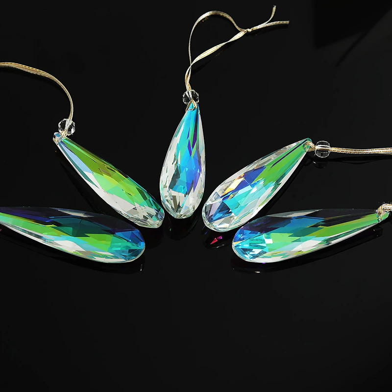 Attrape-soleil arc-en-ciel, 1 pièce, décoration de fête de mariage à domicile, ornement attrape-soleil en cristal Feng Shui, prisme boule lumineuse