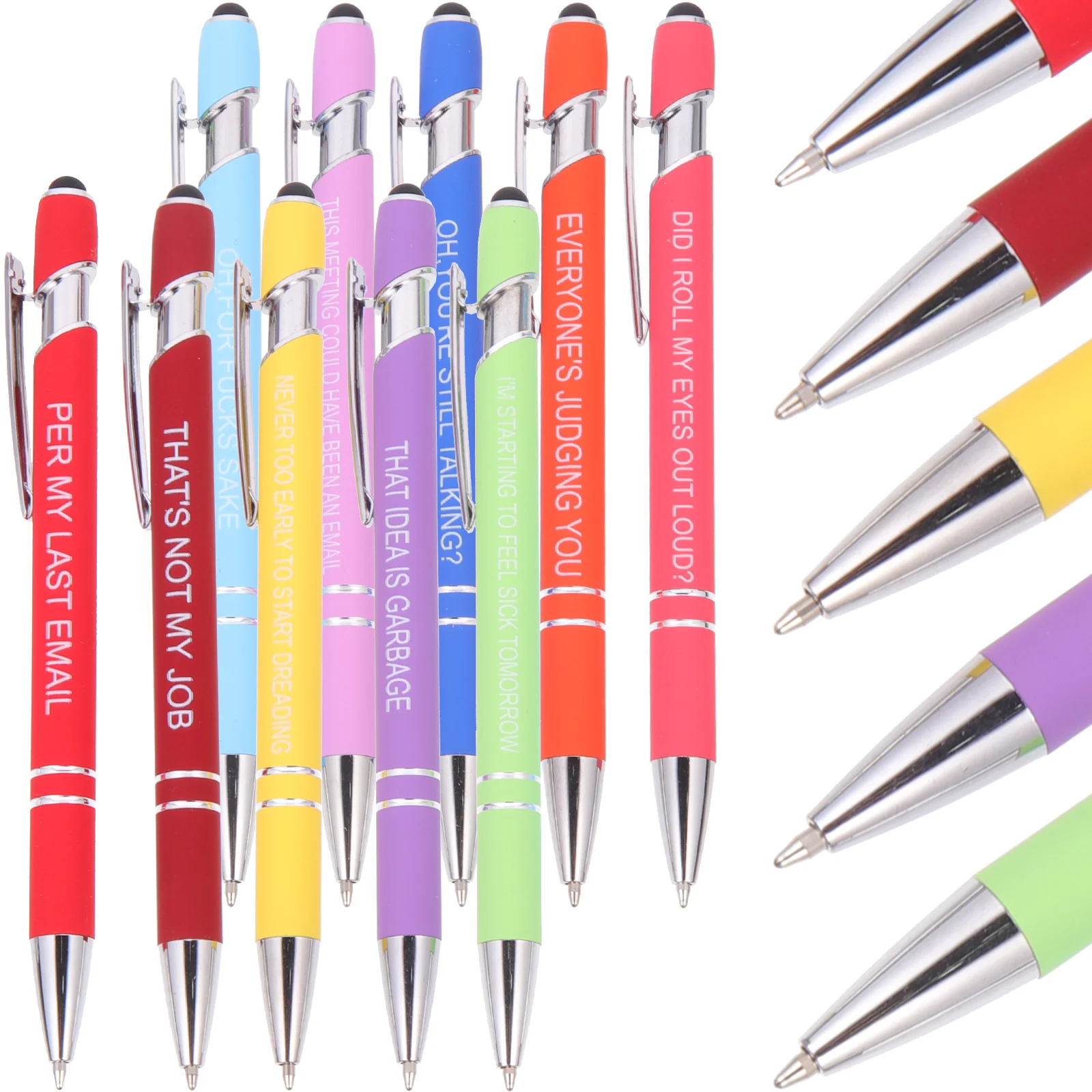 10 шт., набор вдохновляющих цитатных ручек, металлические шариковые ручки премиум-класса, гладкое письмо, удобная ручка для офиса, школы, домашнего использования, развлечения