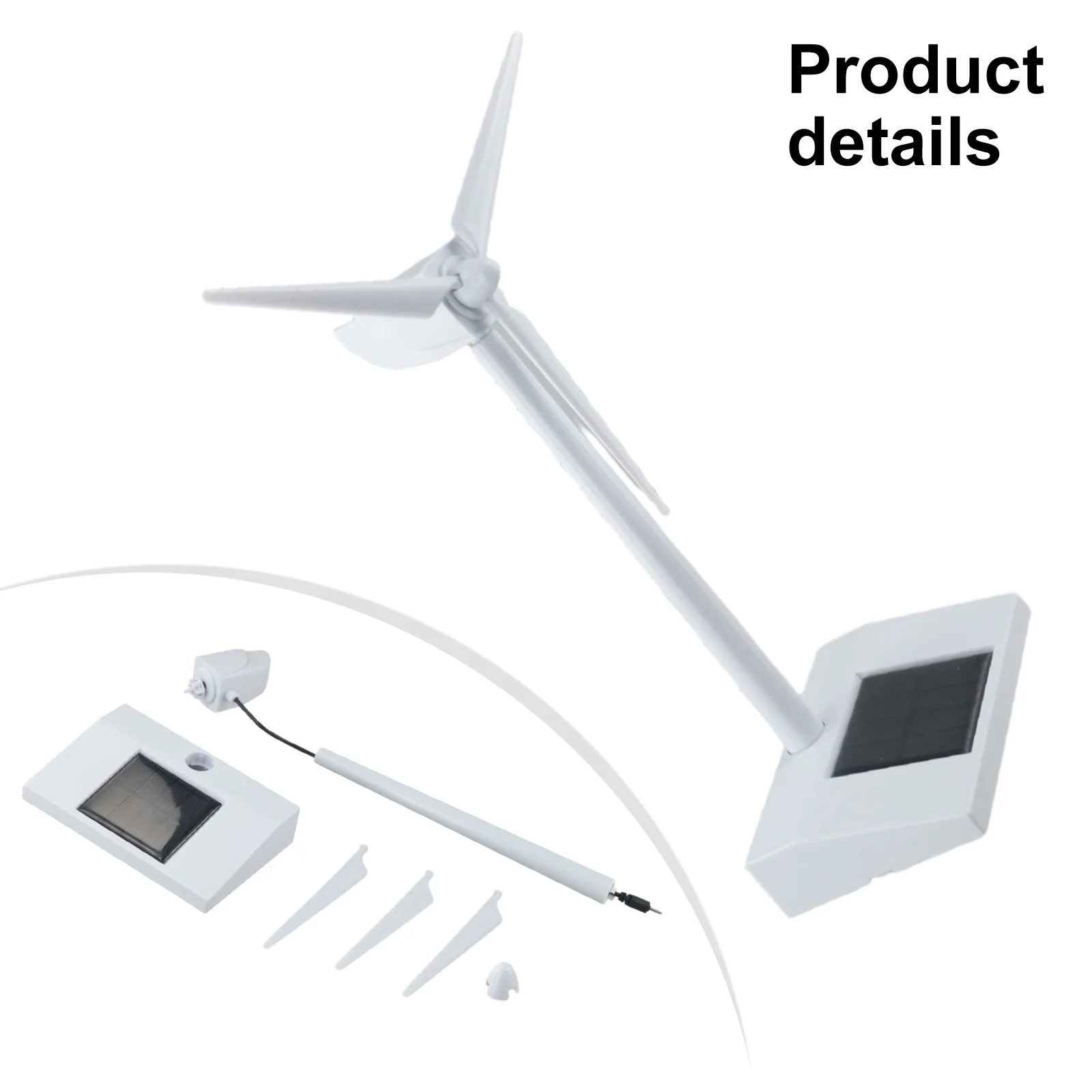 Base Size 140*90*30mm Solar Powered Windmill Desktop Windmill Craft ABS Engineering Plastic Educational Projects