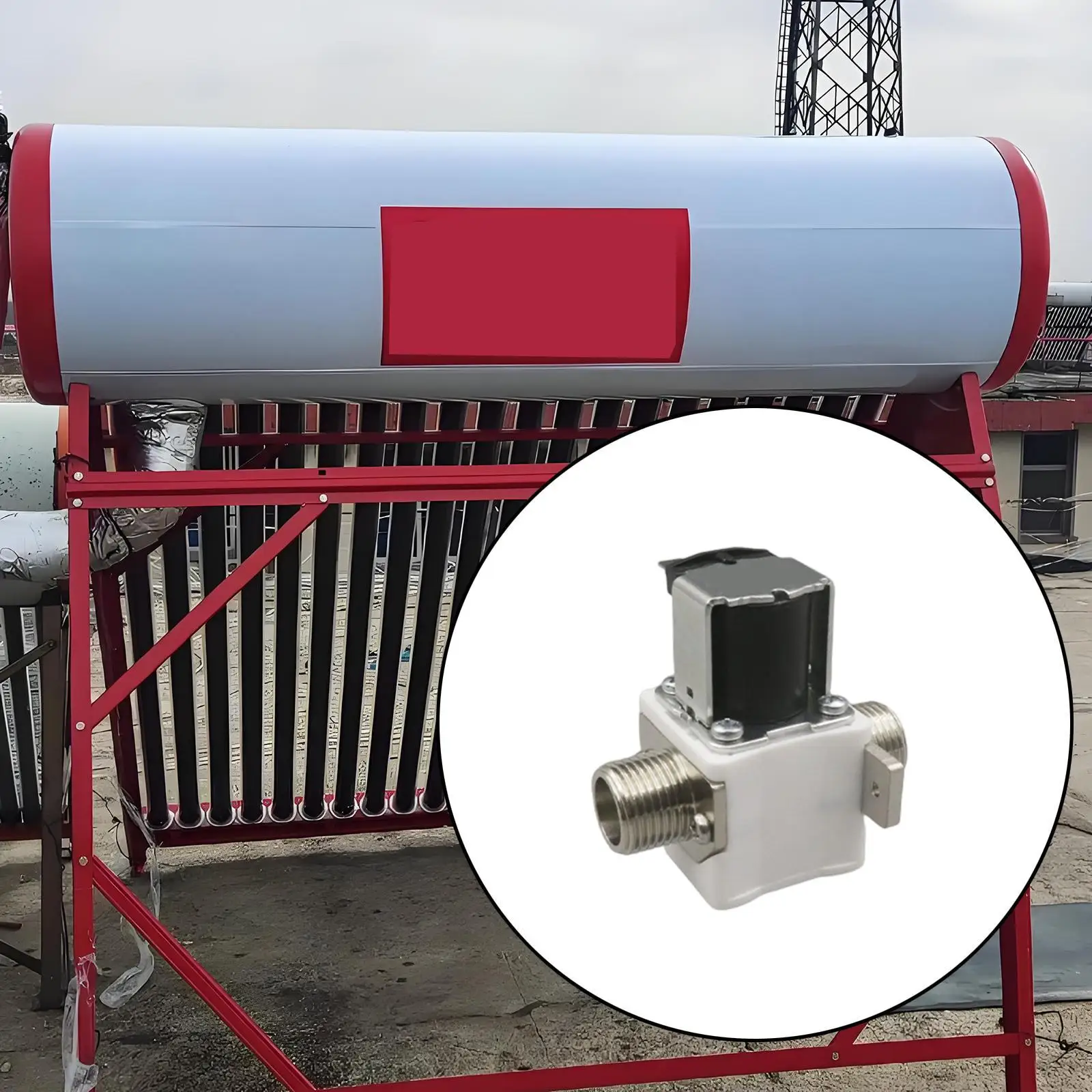 

Water Inlet Valve Water System Home Garden High Temperature Resistance Electric Professional Repairing Spare Parts G1/2