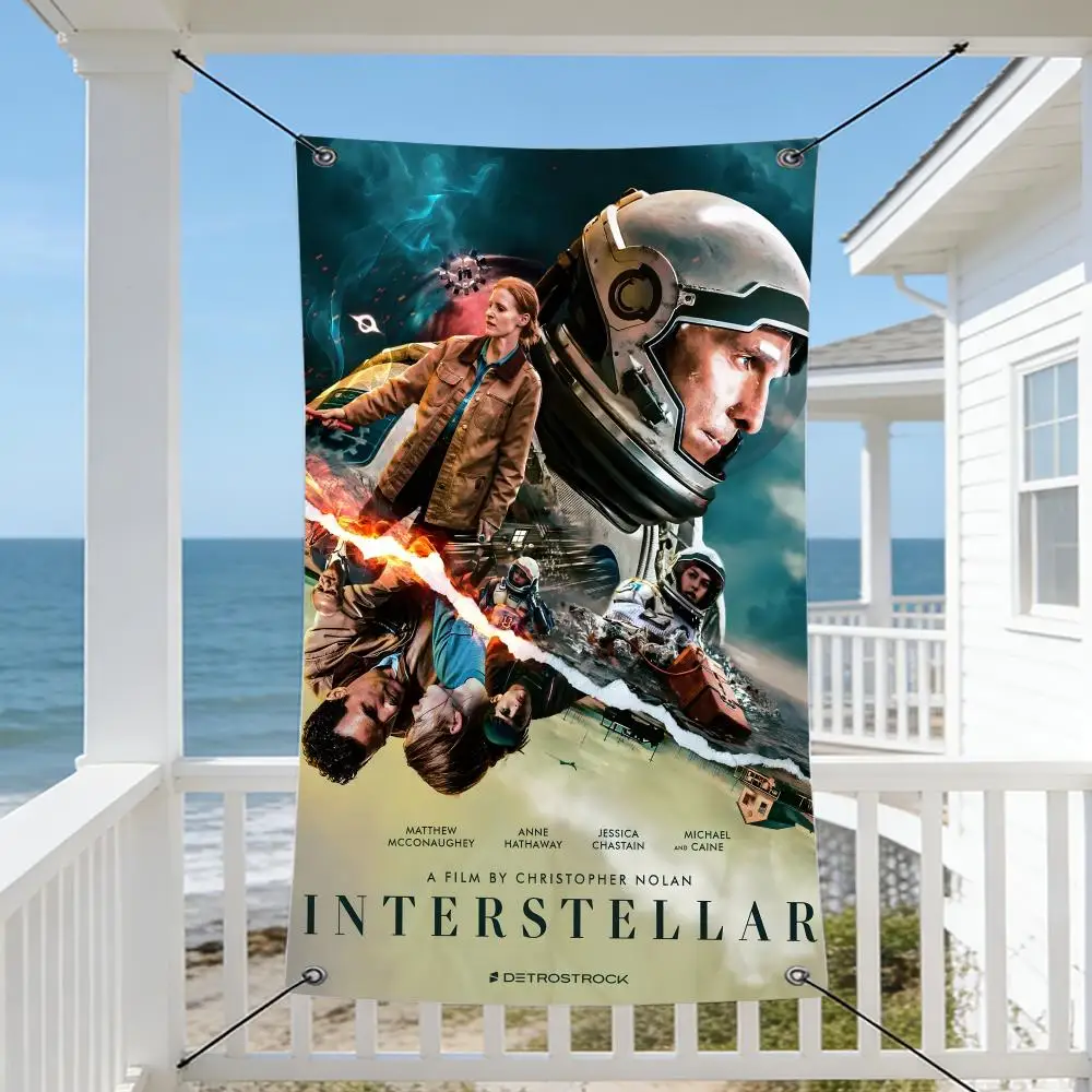 Movie I-Interstellar Flags Cozy Home Flag 4 Grommets Anti-Wrinkle Waterproo  Indoor