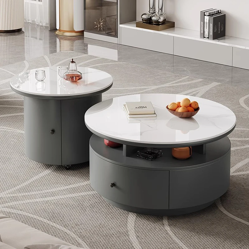 Moving Minimalist Coffee Table Standing Industrial Space Saving Coffee Table Drawers Designer Mesa Auxiliar Postmodern Furniture