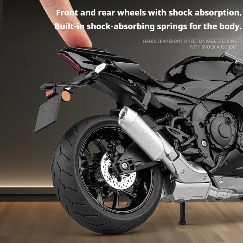 For 1/9 Yamaha YZF-R1M Motorcycle Model Toy Alloy Diecast Simulation Models Motor Cycle Collection Decoration Boys Toys Gifts