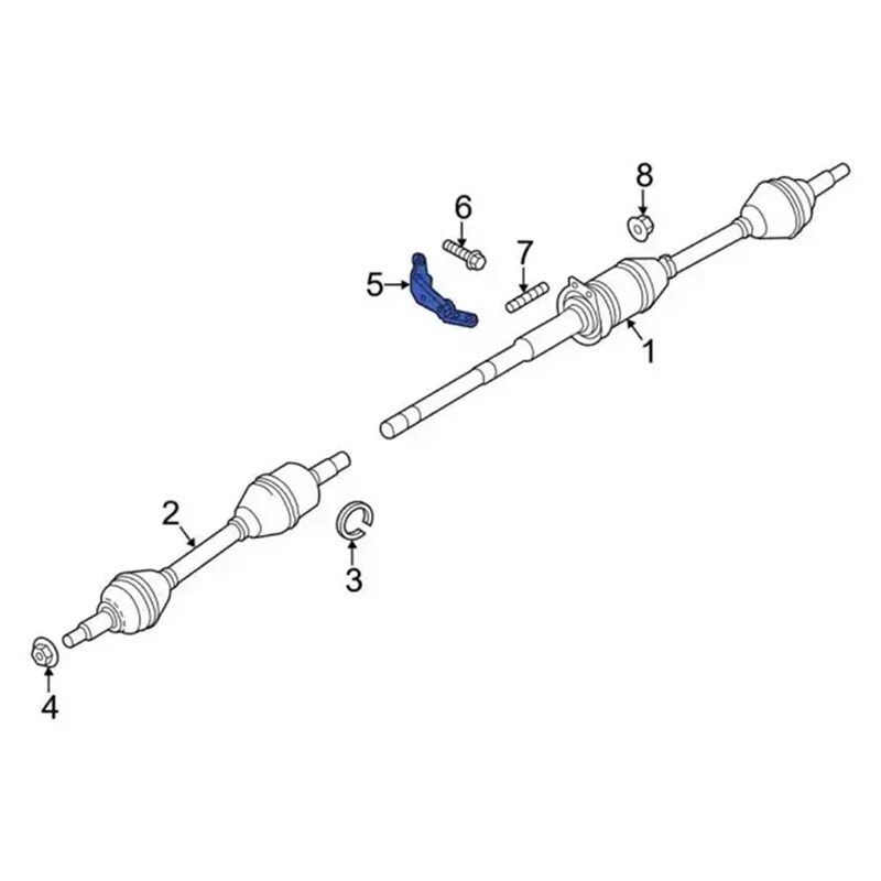 Front CV Axle Intermediate Mount Bracket BB5Z-3K305-AB For Ford Explorer 2011-2015 BB5Z3K305A Half Shaft Support Casting