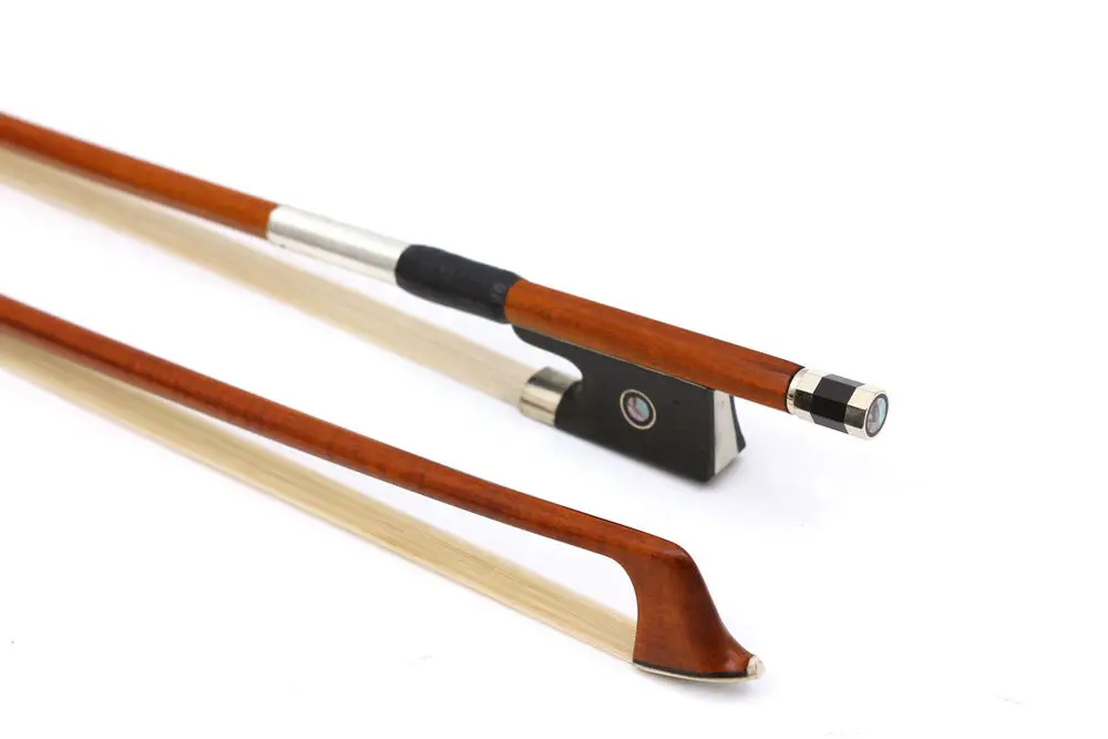 

Advance 4/4 Full Size Violin Pernambuco Bow Ebony Frog Good Balance Natural Bows Hair Double Eyes Inlay Violin Parts