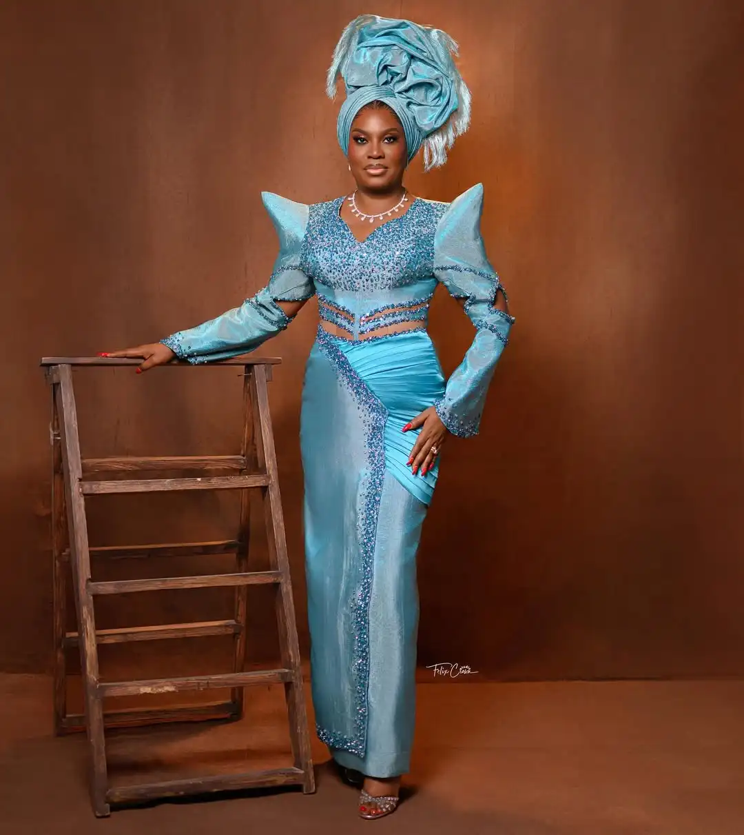 Glitter Sequined Diamond Aso Ebi Evening Dresses Shiny Blue Satin Formal Occasion Gowns Long Sleeve Mermaid Prom Gown Customized