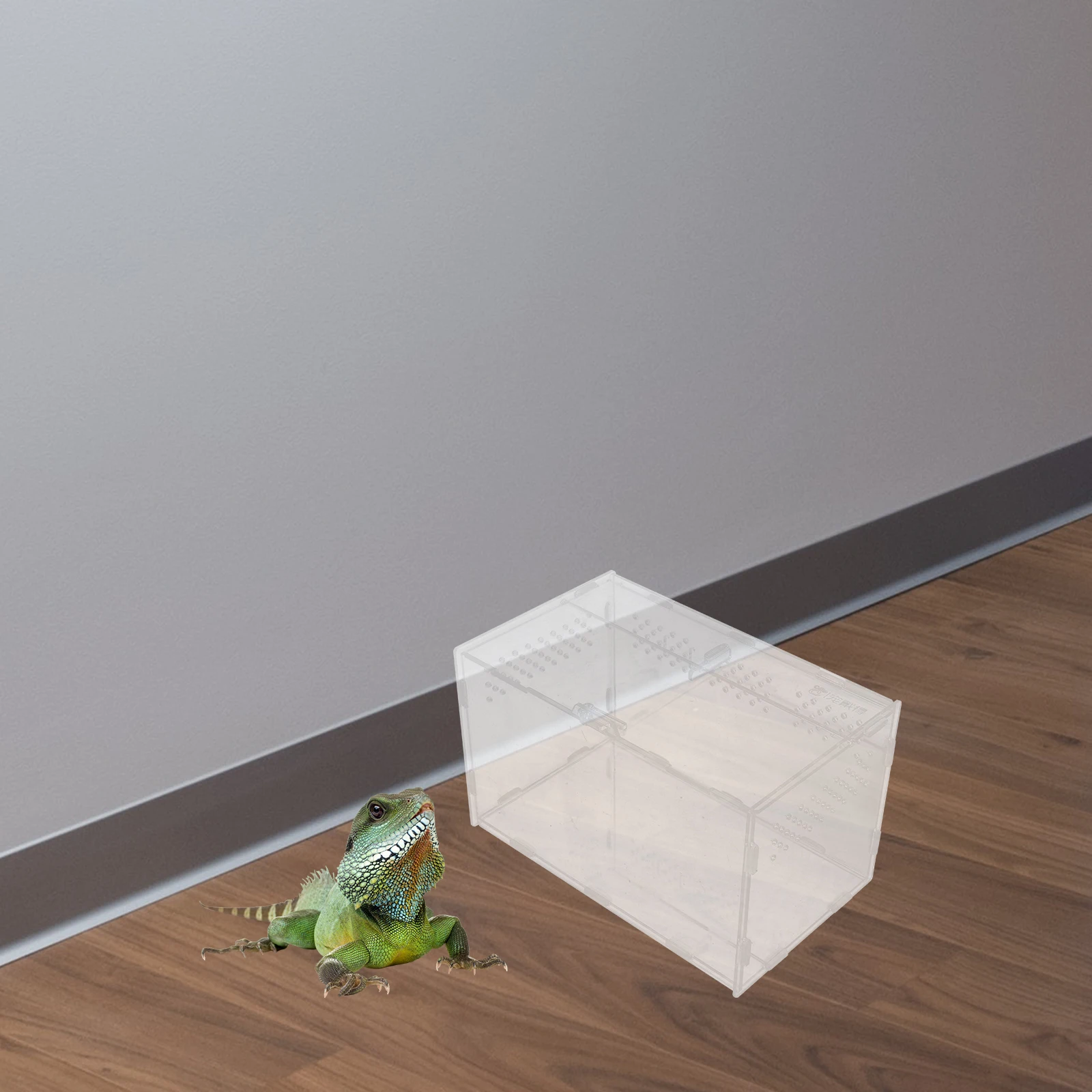 

Reptile Pet Terrarium Lizard Feeding Snake Cage Acrylic Keeper Portable Cricket Tarantula Transparent Box Household Cage Multi