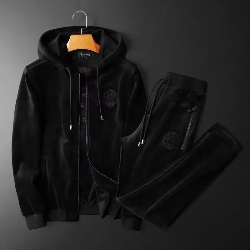 

Весенне-осенний новый сезонный спортивный костюм, спортивный мужской повседневный костюм, свитер с капюшоном и принтом, комплект из двух предметов