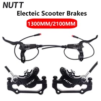 NUTT-frenos hidráulicos para bicicleta eléctrica, Rotor de 2 pistones, 140, 160, 180mm, para Zero 10X 11X KUGOO G1 G2 Pro, juego de frenos para patinete eléctrico