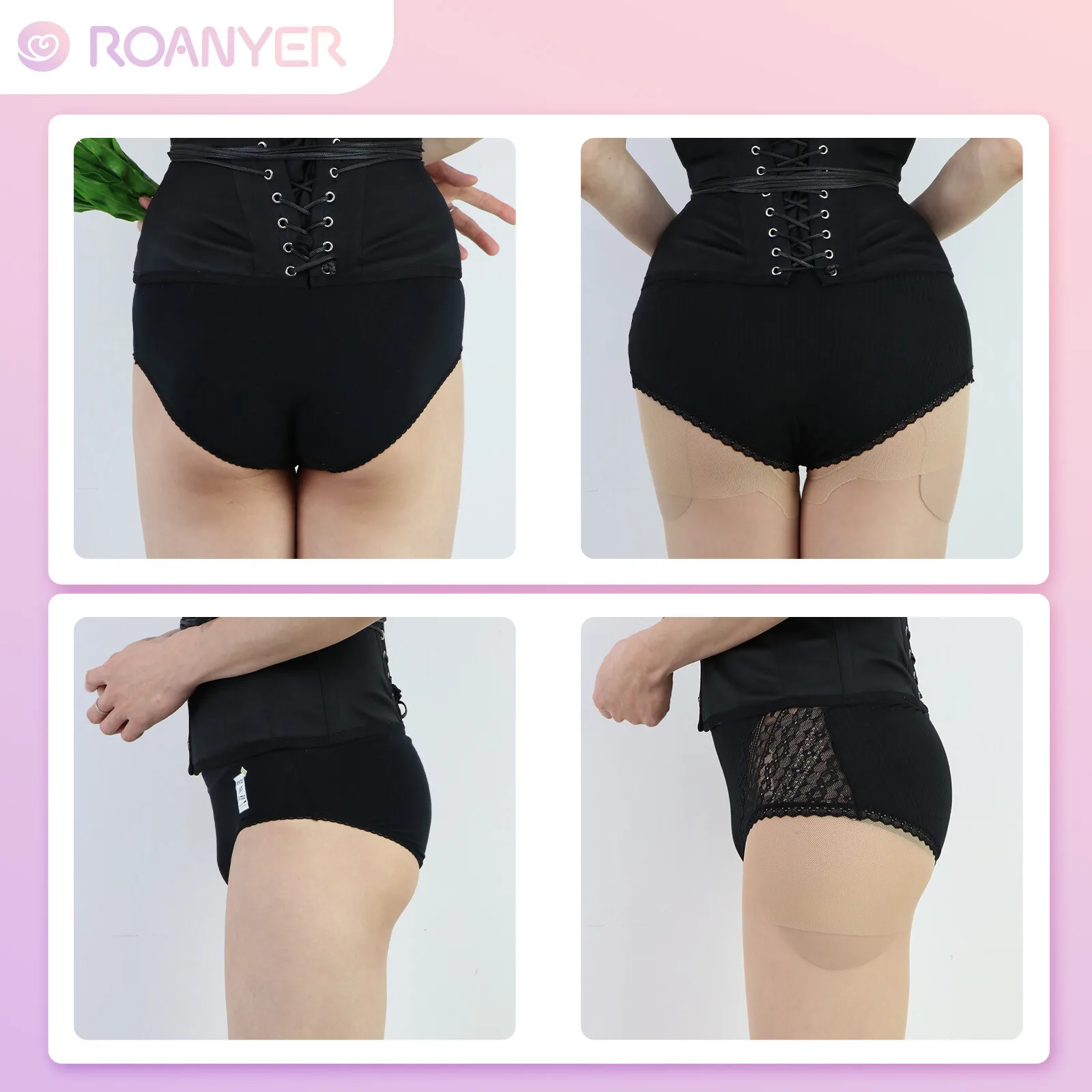 Roanyer Silicone Large Size Removable Hip Pads Butt Lifter for Crossdresser Mtf Shapping