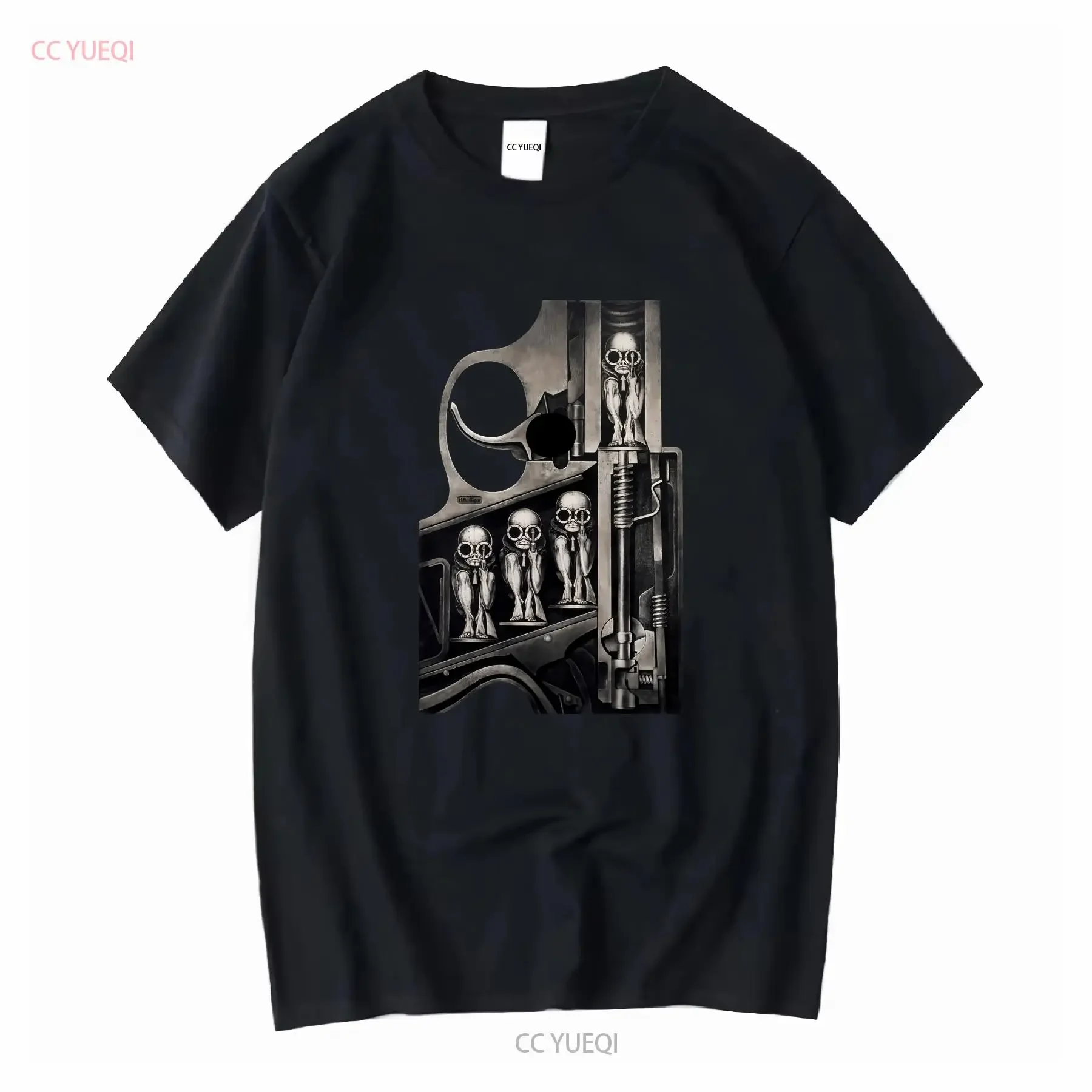 HR Giger Birth Machine 1967 T Shirt vintage Washed Breathable designer clothes Stylish homme Soft Comfortable graphic Casual
