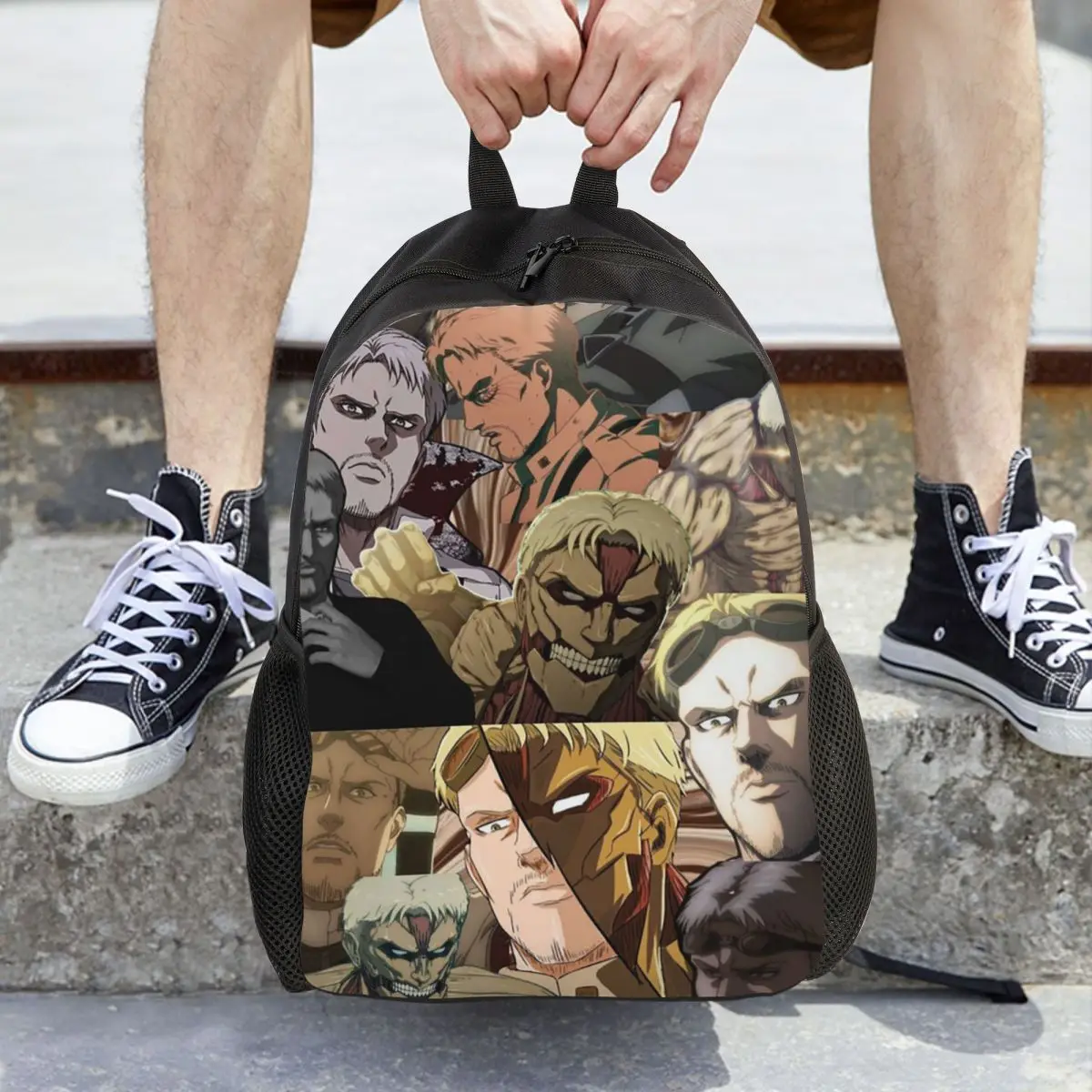 

Рюкзак Anime Attack On Titan Reiner Braun, большой вместительный рюкзак для мальчиков и девочек, школьная сумка, сумки на плечо для мужчин и женщин