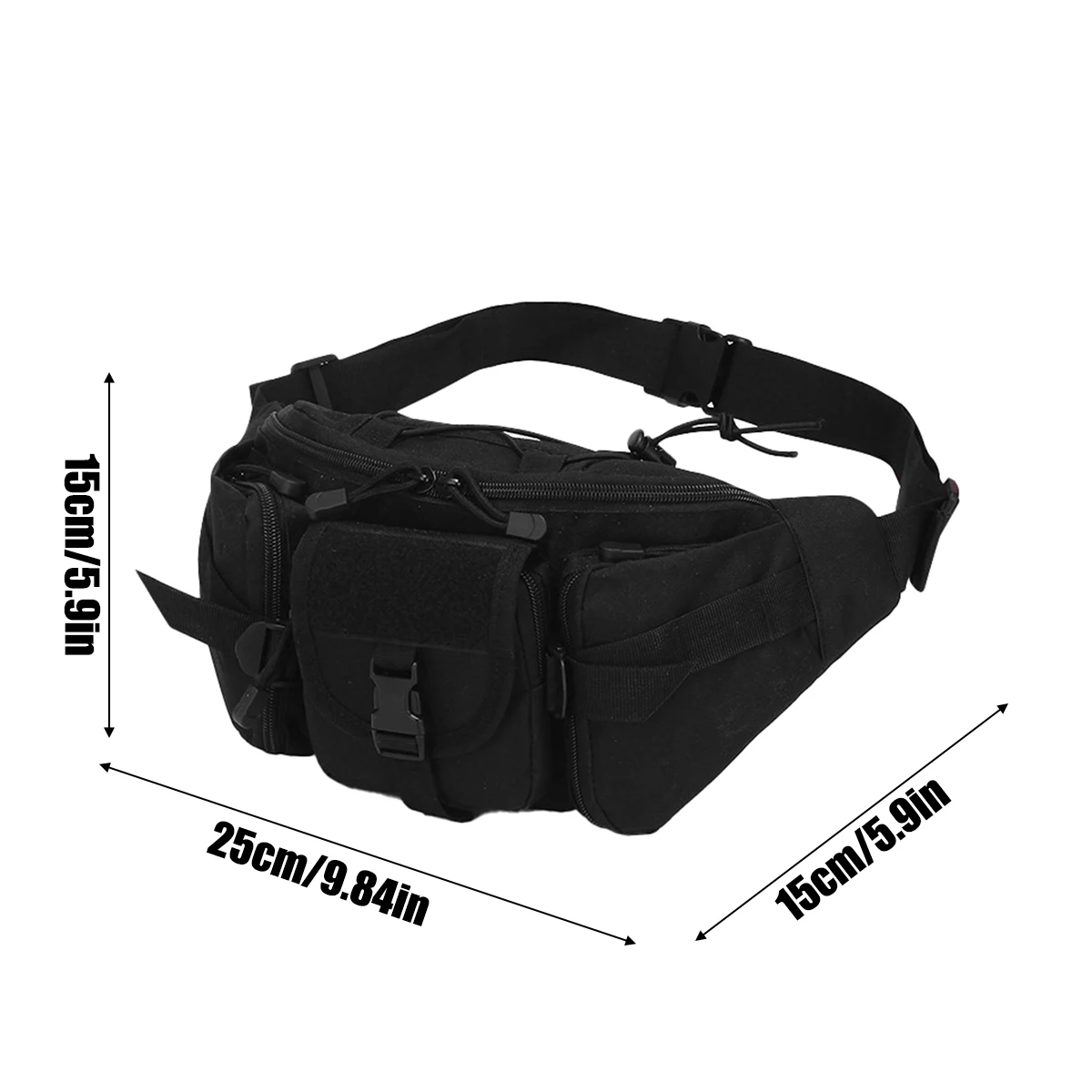 فاني حزمة الخصر حقيبة الورك حزام أكياس فائدة EDC الحقيبة للمشي تسلق الصيد الصيد