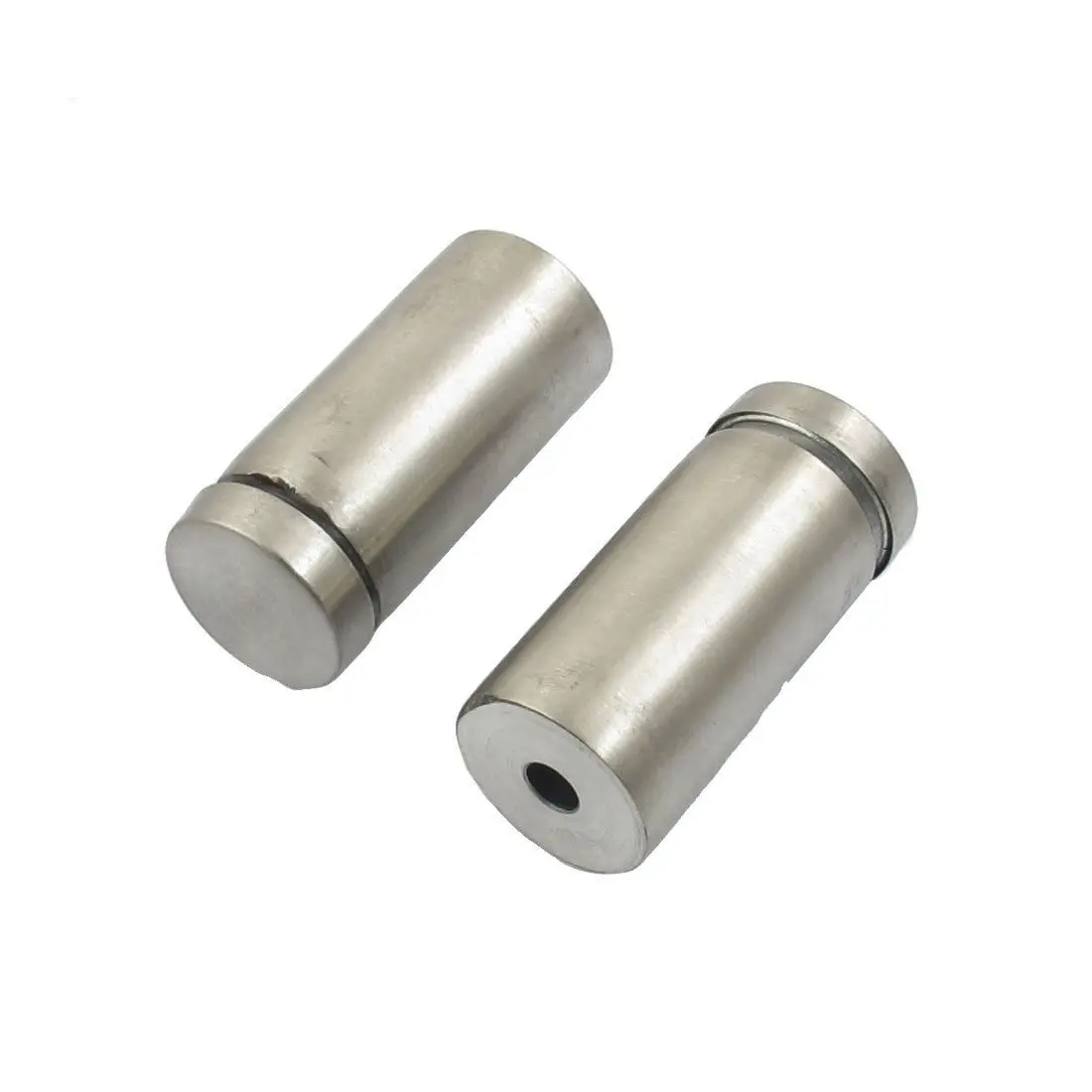 2 Pcs 4.8mm Hole Diameter Cylinder Shaped Stainless Steel Screw Nut