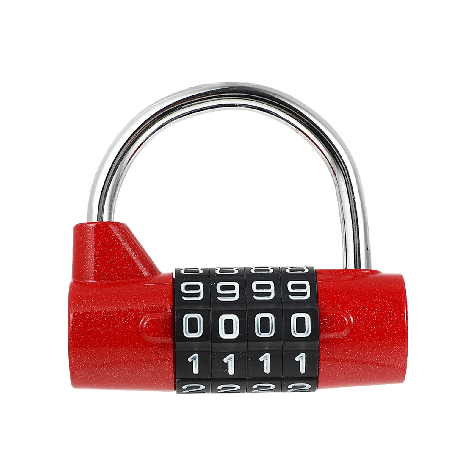 

4 Digit Combination Lock Heavy Duty Zinc Alloy Corrosion Resistant Easy Install Padlock for Metal Cabinets Office School Safety