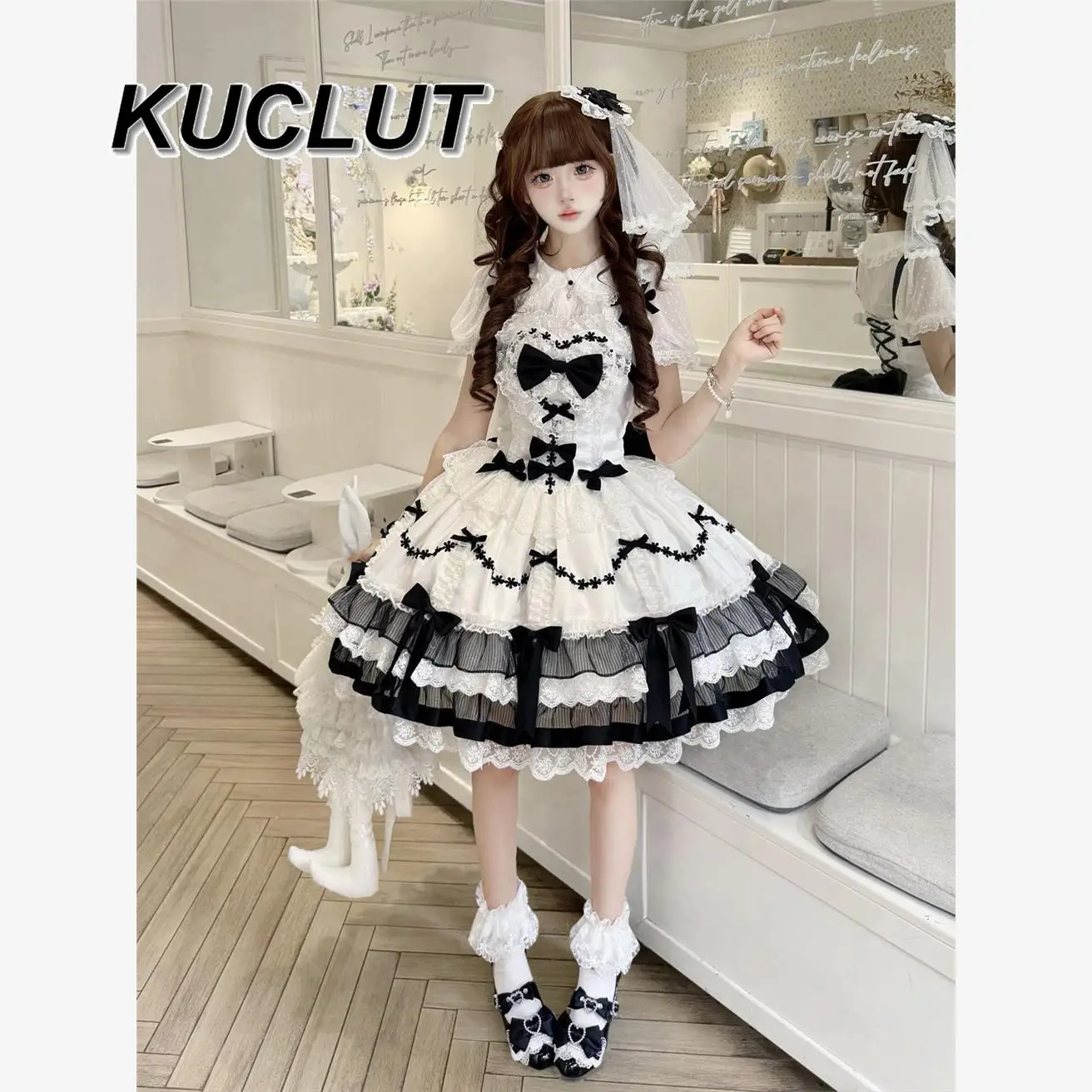 Moda vestido de baile vestidos curtos para mulheres estilo lolita design original nova menina bonito e doce jsk cinta vestido femme verão