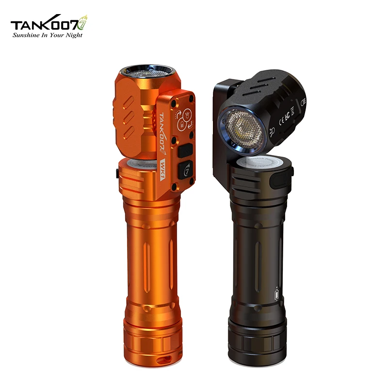 

Dual-beam rotating head flashlight with magnetic tail maintenance light work light long-lasting outdoor camping light