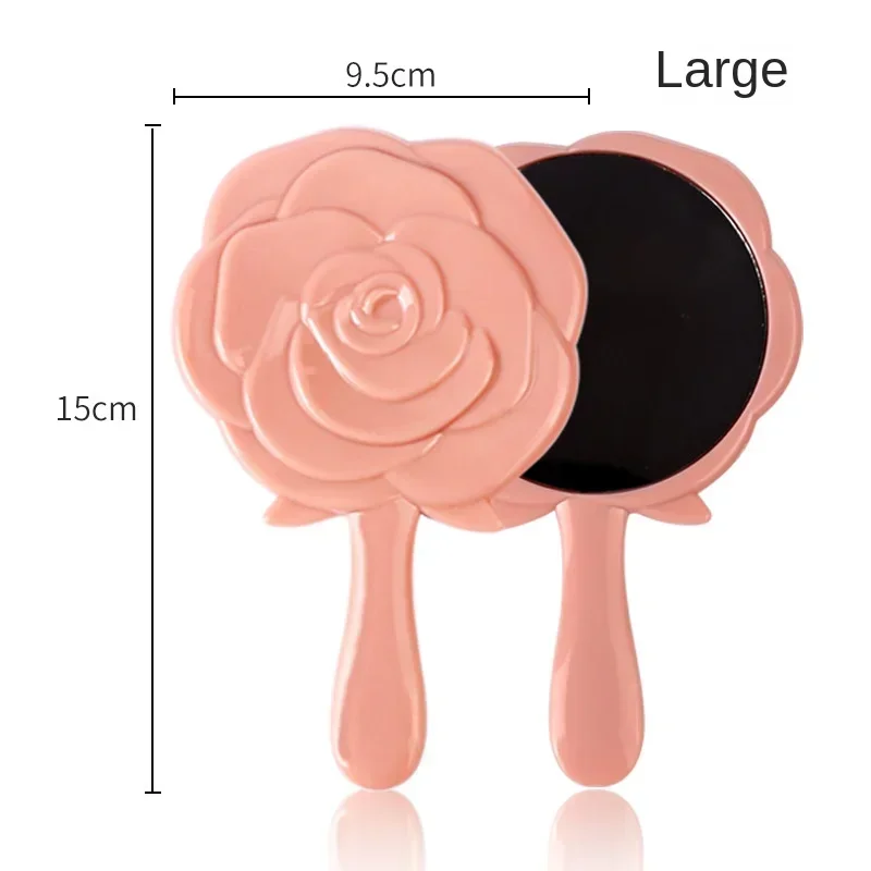 3D Estéreo Cosméticos Maquiagem Espelho Compacto, Retro Rose Flower Shape, 4 Cores para Escolher, Espelho de Mão