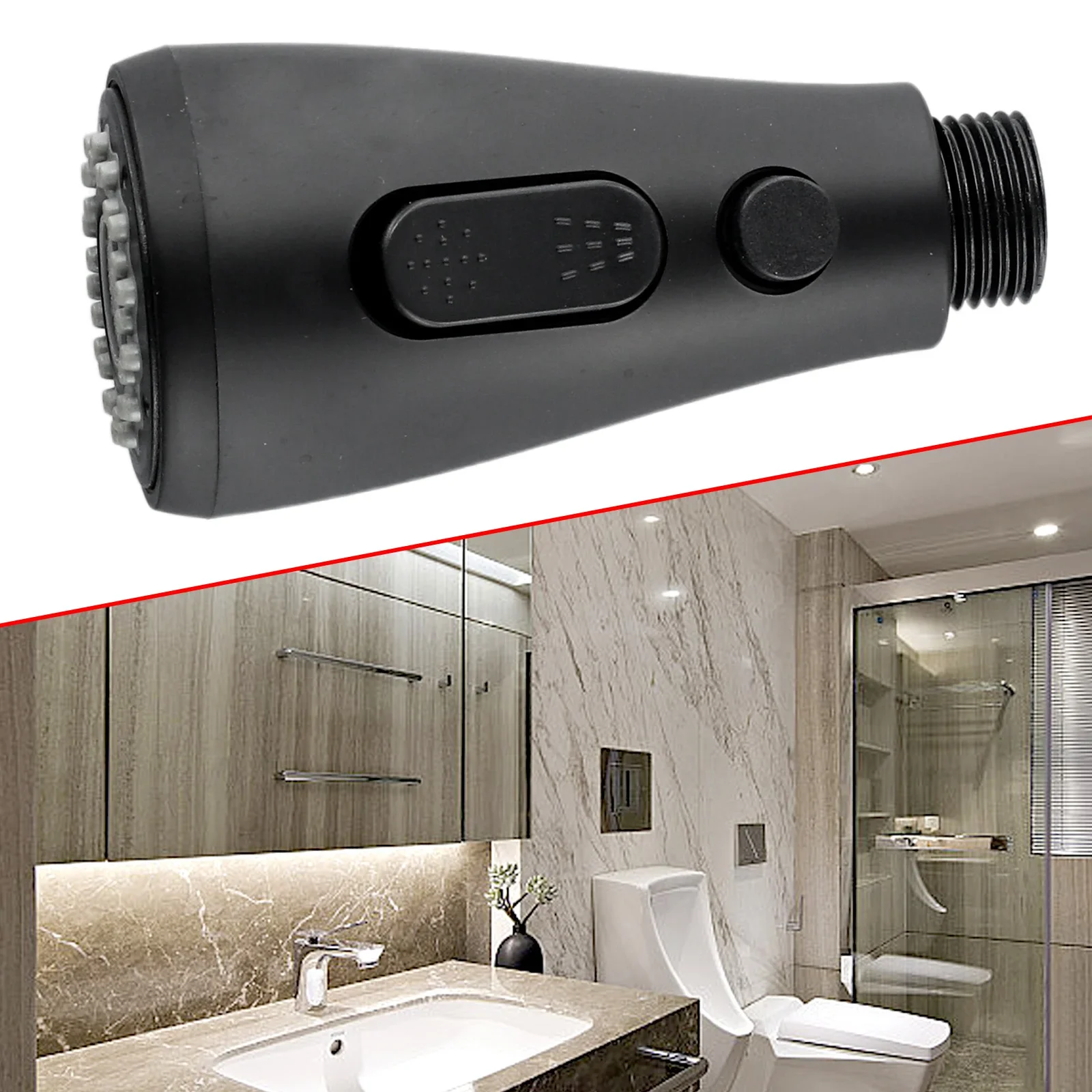 Replacement 2 Modes Sink Basin Kitchen Pull Out Faucet Aerator Sprayer Plating Nozzle Show Head Water Saving Tap Filter