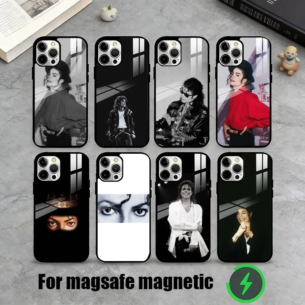 

M-Michael Jackson Legend Star Phone Case For iPhone17,16,15,14,13,12,11 Plus,Pro Magnetic For Magsafe Wireless Charging