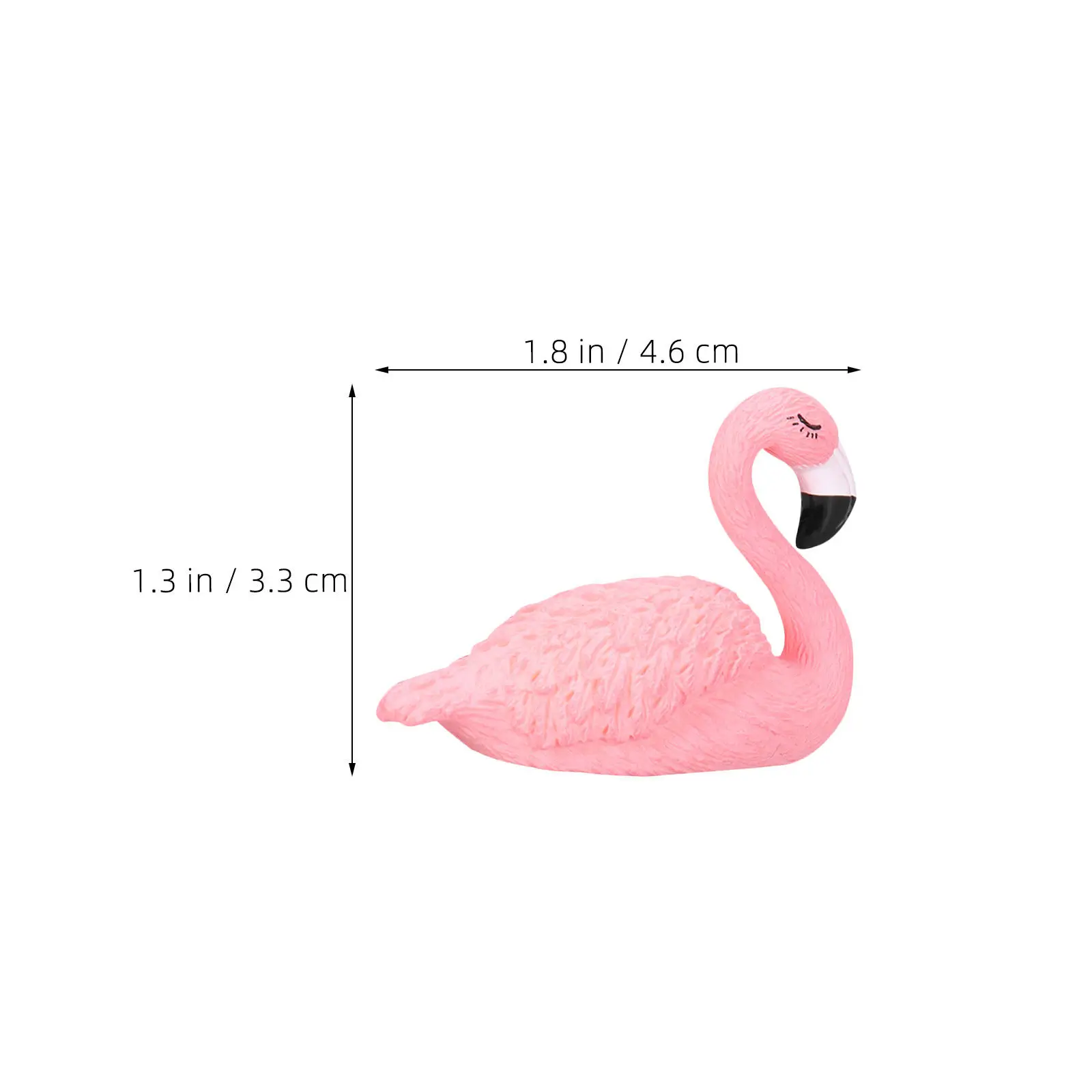 12pcs Mini Flamingo Figurine Miniature Flamingo Statue Animal Figure for Easter Tabletop Bonsai Plant Pot Fairy Garden Landscape