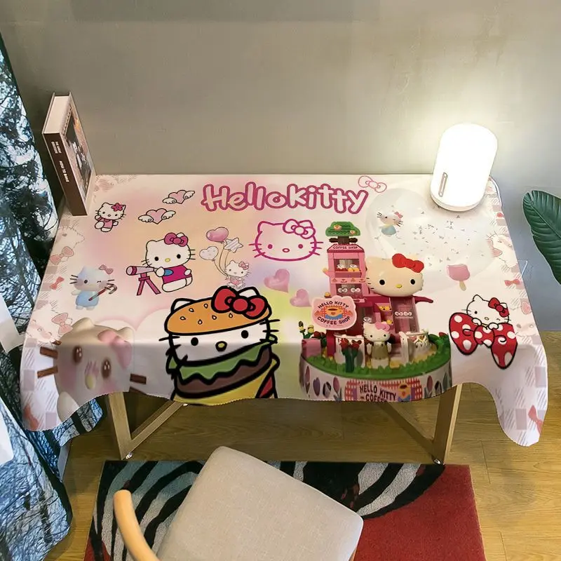 Sanrio series HelloKitty girl cute, sweet, simple and fashionable cartoon pattern printed room dormitory dust-proof tablecloth