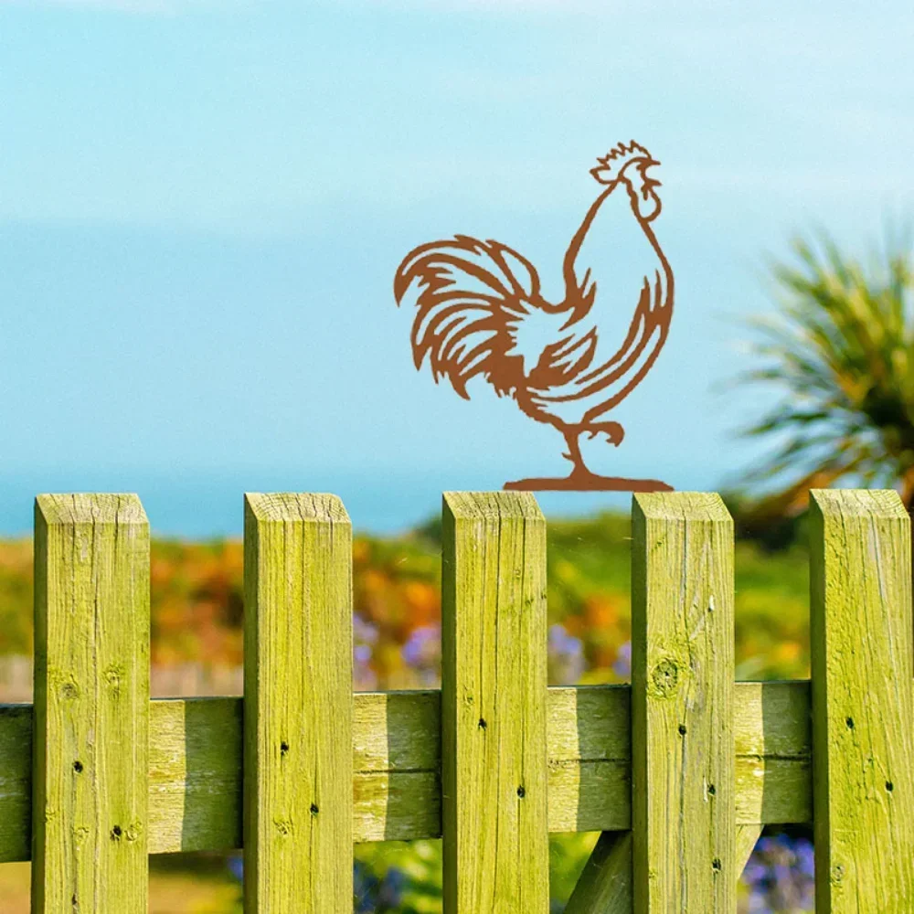 Charming Personalized Metal Rooster Mailbox Topper – Add Sparkle to Your Outdoors. Perfect for Home and Mailbox Adornment