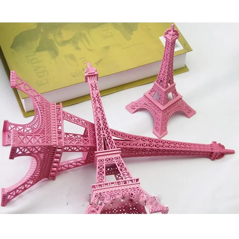 Pink Romantic Birthday Gift Eiffel Tower Model Art Craft Creative Gifts Desktop Wedding Decoration Home Decore 18cm