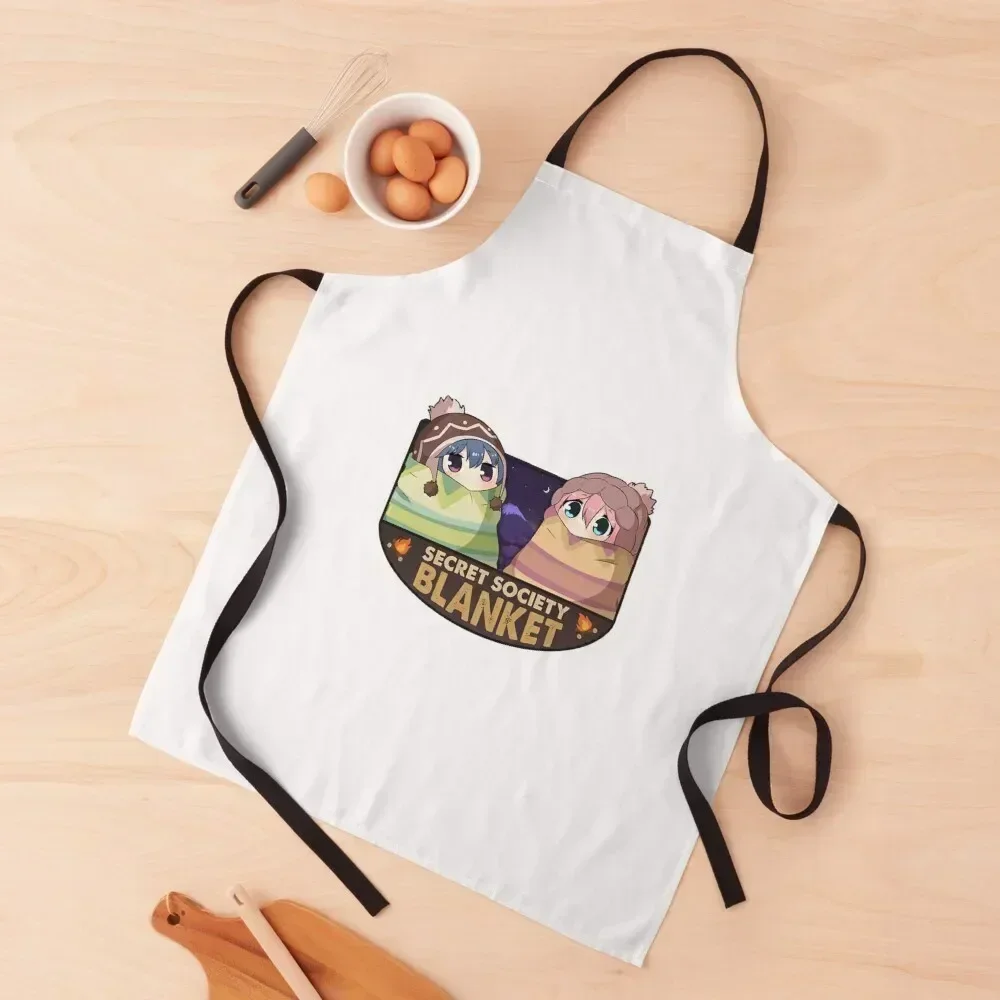 

Rin & Nadeshiko laidback yuru camp sticker Apron Kitchen Supplies Womens Dresses kitchen clothes for men Bib For Kitchen Apron