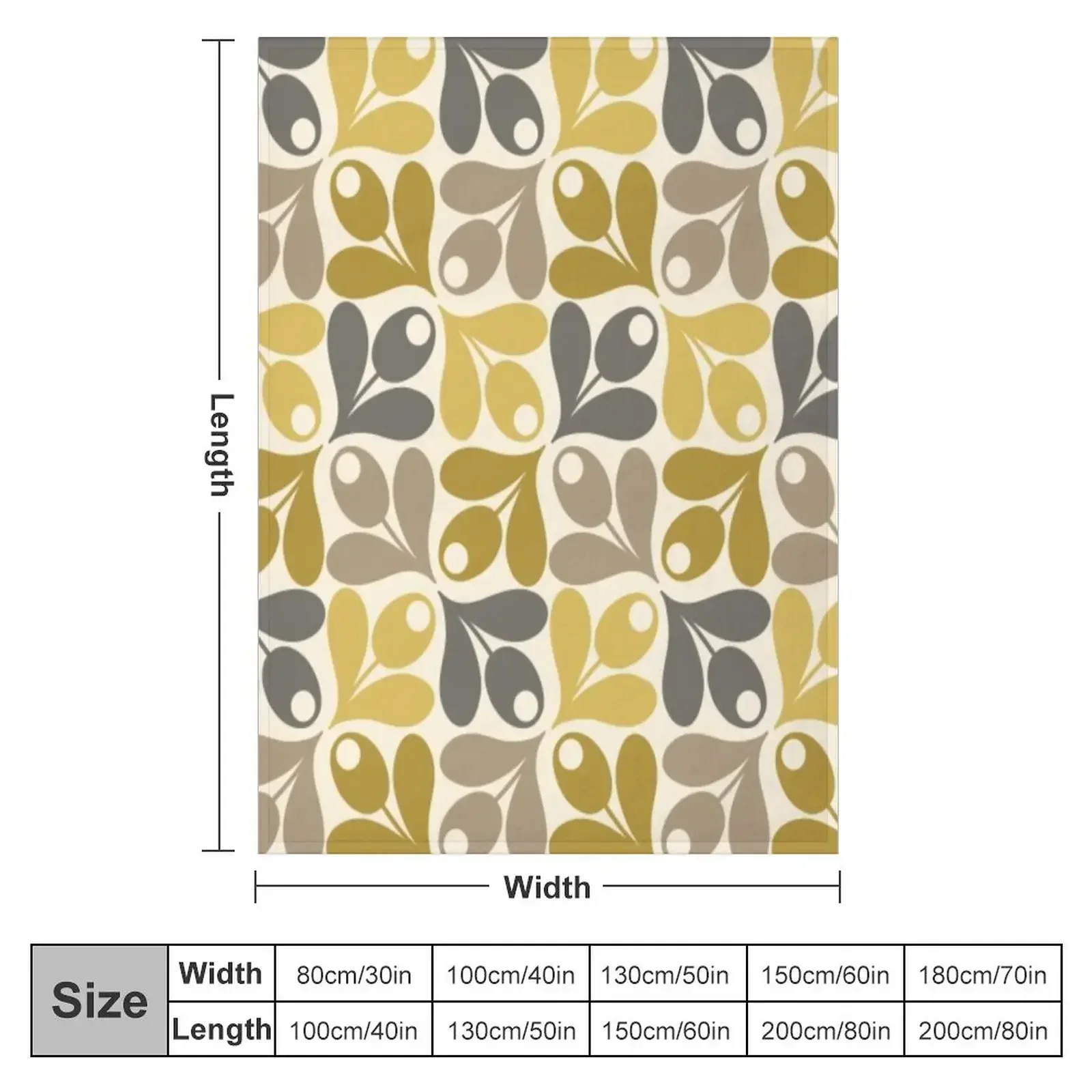 New orla kiely acorn flowers,kiely pattern, orla kiely abstract flowers Throw Blanket Thermals For Travel Bed Blankets