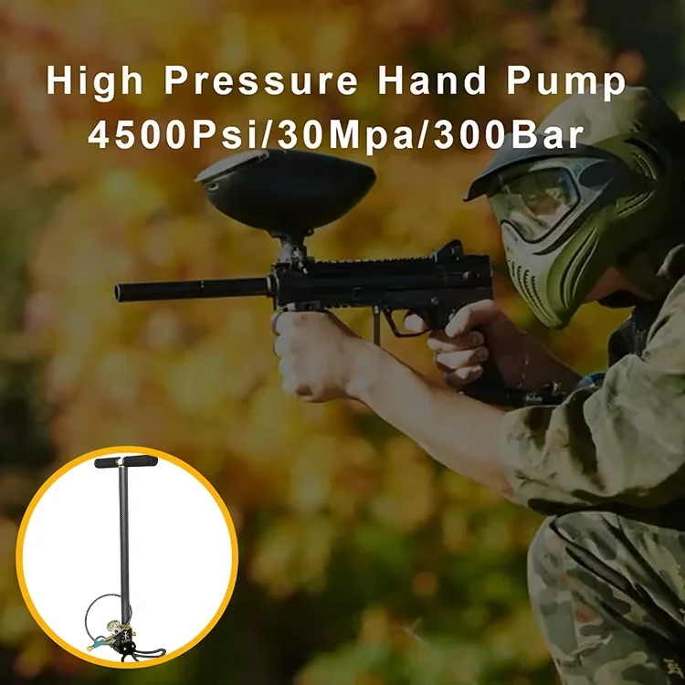 OEM 3 Stages High Pressure 300bar 4500psi Breath Light Weight Car Tire Butterfly Shape 500cc 300cc Pcp Air Tank Hand Pump