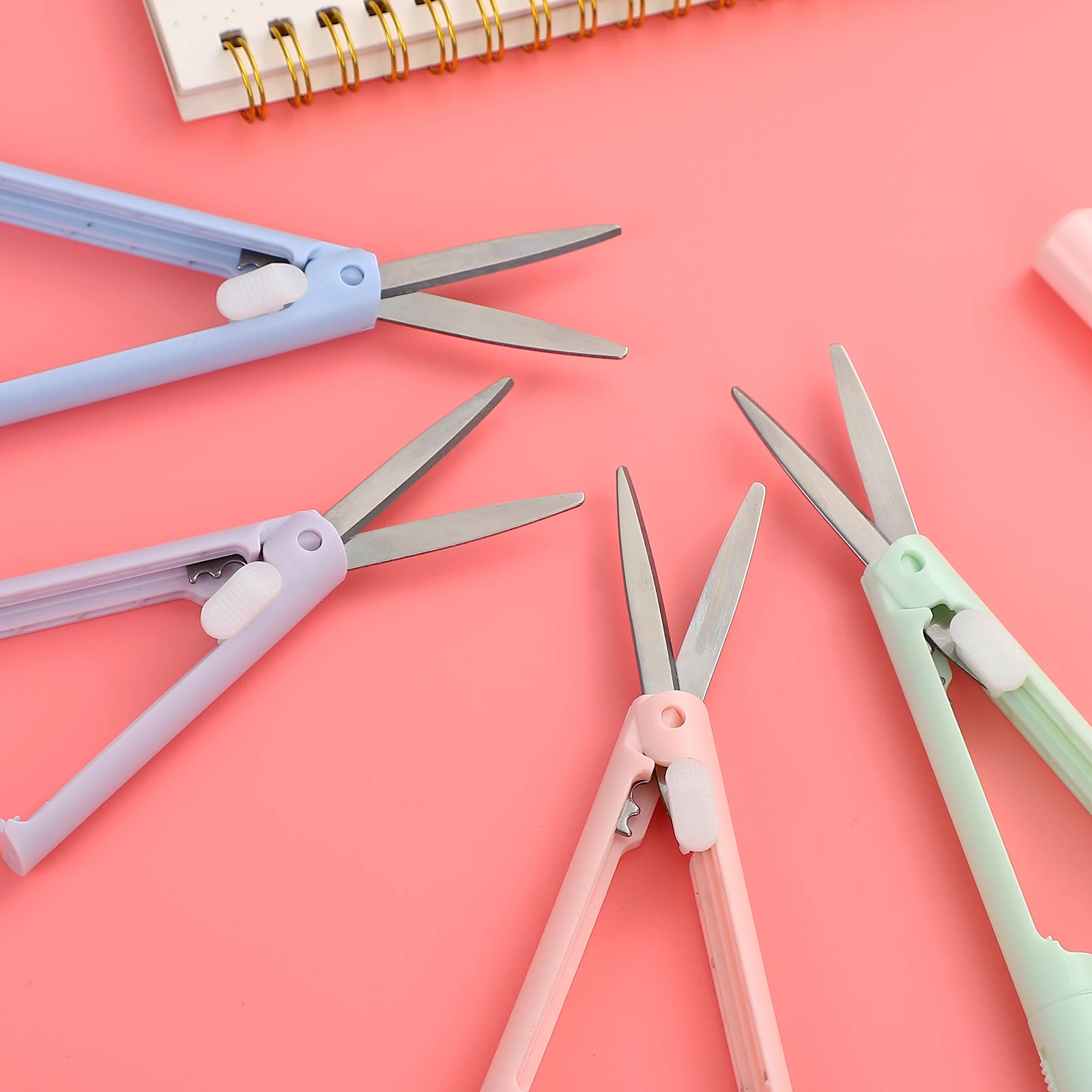 Multifunctional folding scissors 2-in-1, student creative art cutting tool, school office supplies