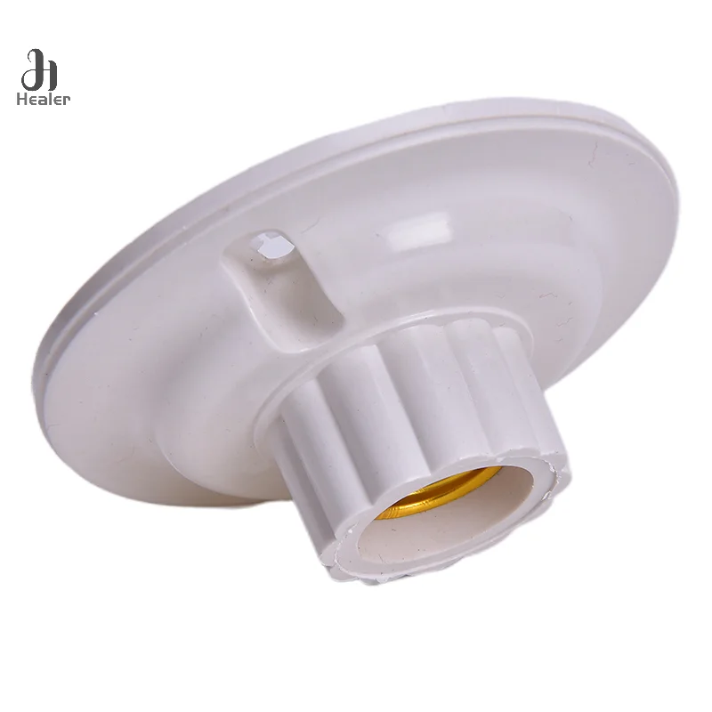 E27 LED Light Bulb Holder Round Socket E27 Base Hanging Lamp Socket Screw Base