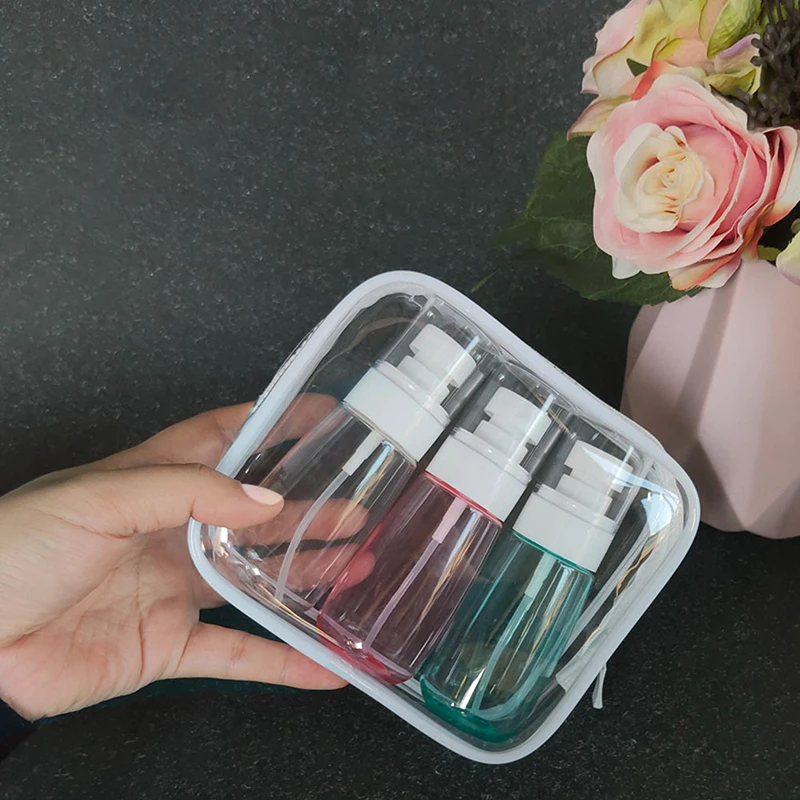 투명 PVC 가방 여행 주최자 투명 메이크업 가방 미용사 화장품 가방 뷰티 케이스 세면 용품 가방 메이크업 파우치 워시 가방