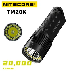 NITECORE TM20K Flashlight 19 LEDs 20000LM Beam 290m Torch USB-C Rechargeable Super bright Self Defense Searchlight military