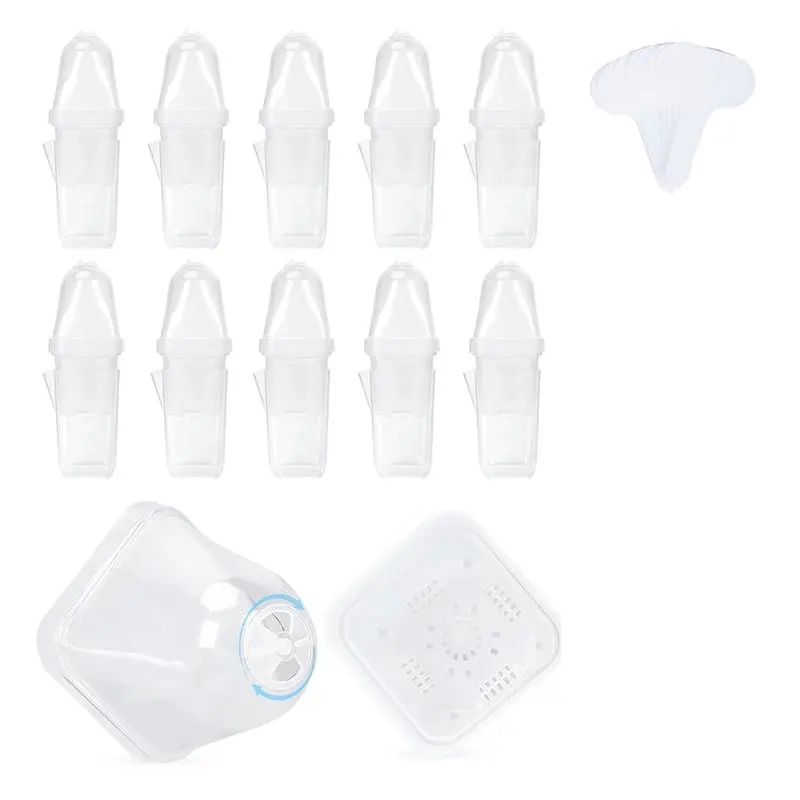 B23B Self-Watering Propagation Pot 12-Pack Clear Plastic With Humidity Dome For Growing For Seedlings, Herbs, Vegetables