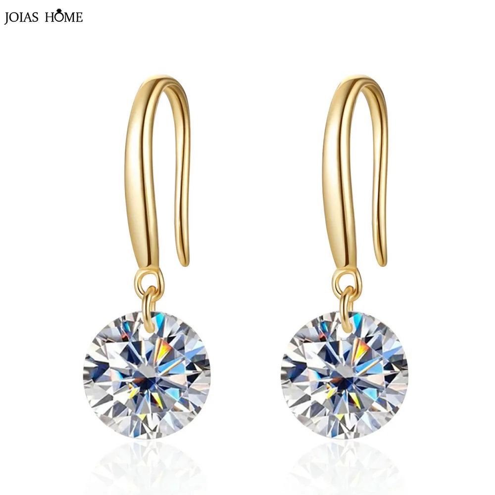 JH 2CT 4CT 925 فضة مويسانيتي وأقراط للنساء D VVS1 غرامة مجوهرات مختبر مويسانيتي 925 أقراط فضية هدية